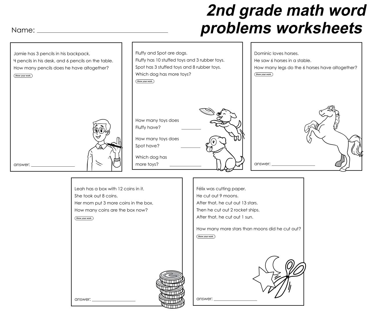 7 Best Images Of 2nd Grade Story Problems Printable 2nd Grade Subtraction Word Problems 2nd 