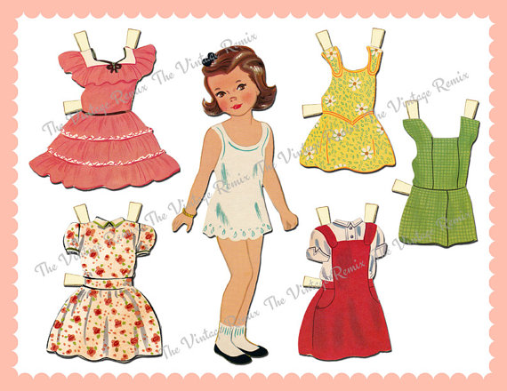 Free printable vintage paper dolls