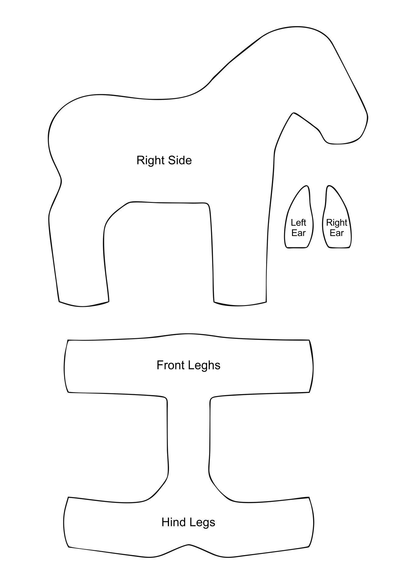 6 Best Images Of Free Printable Sewing Patterns Horse Free Printable