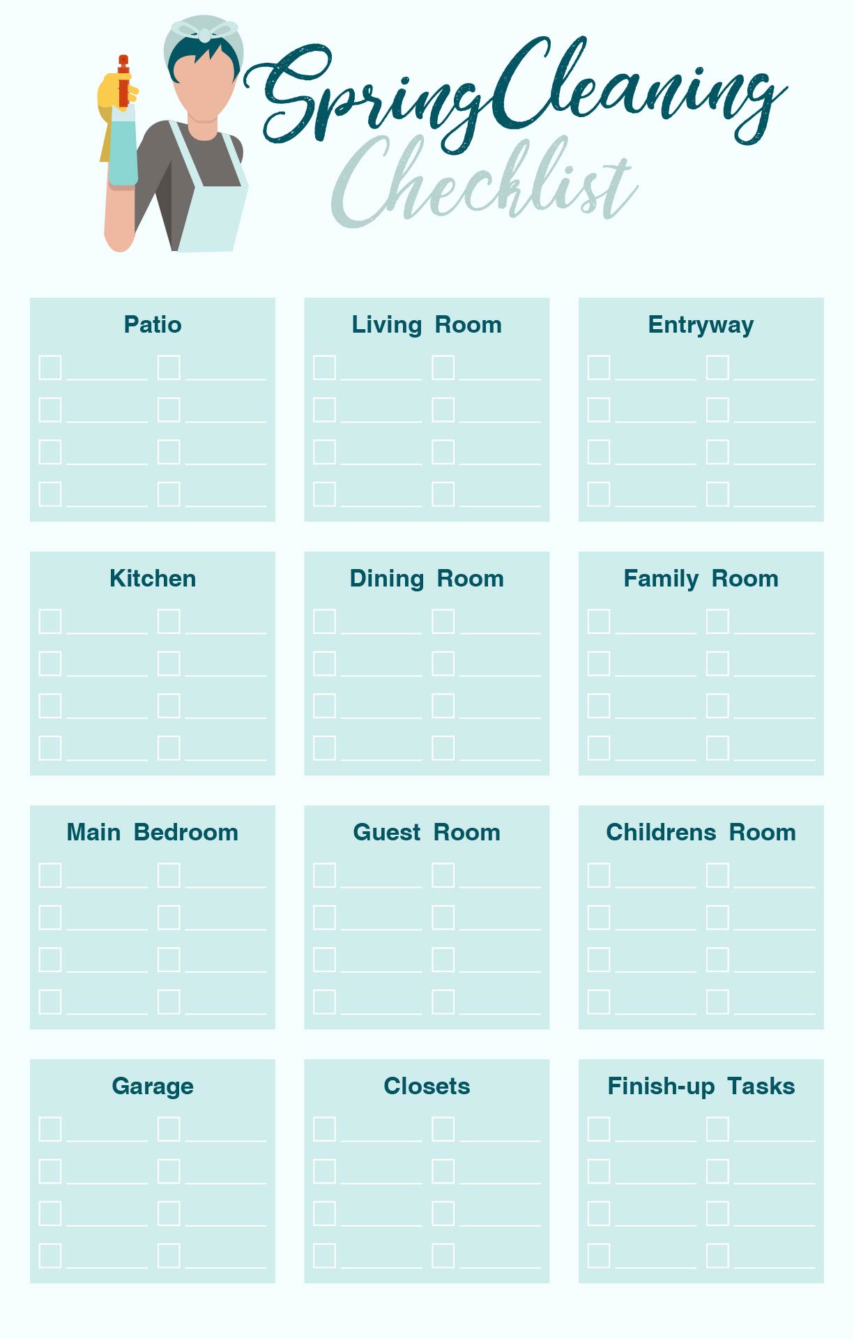 9 Best Images Of Printable Room Cleaning Checklist Free Printable Cleaning Checklists Blank 