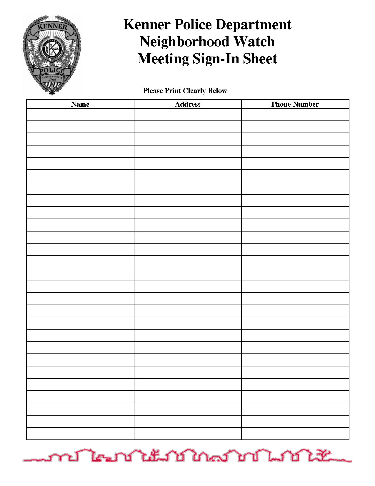 Meeting Sign Up Sheet Template