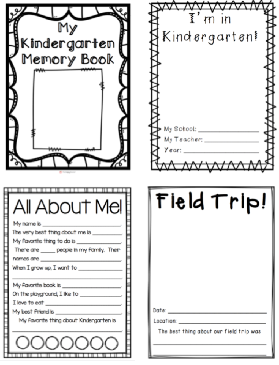 4 Best Images Of Free Printable Kindergarten Memory Book Kindergarten 