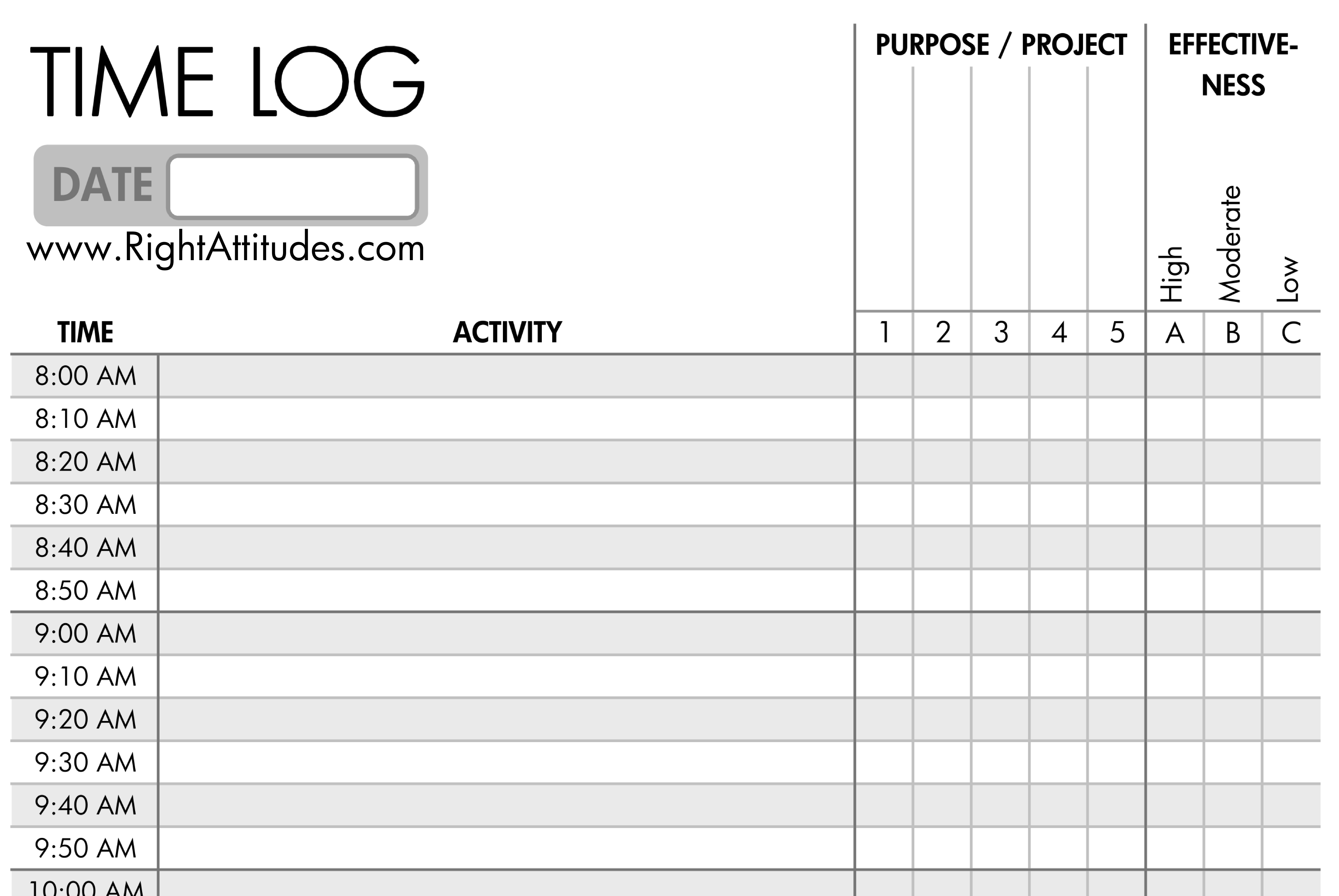 Time And Material Daily Log Template