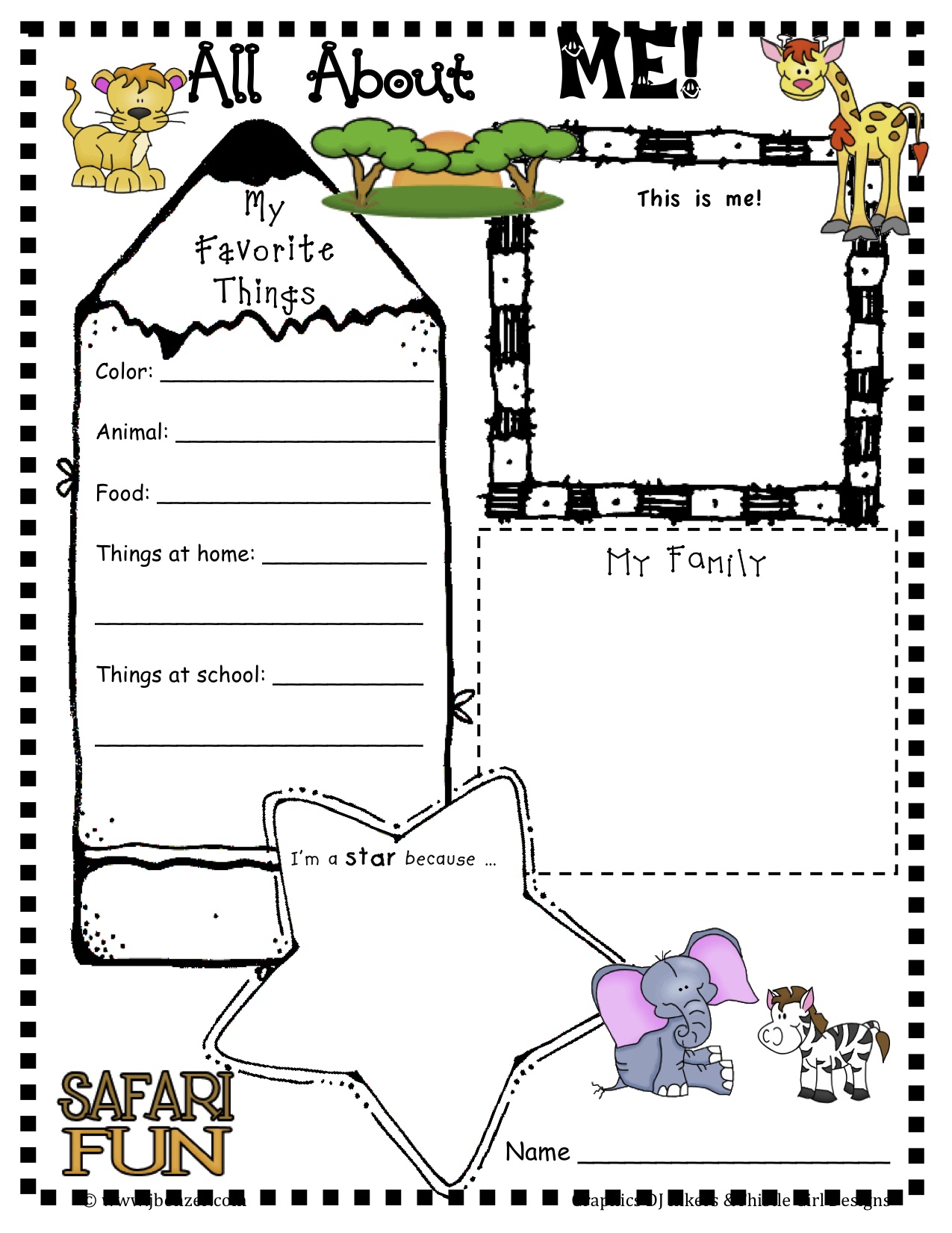 All About Me Activities Free Printables Aulaiestpdm Blog