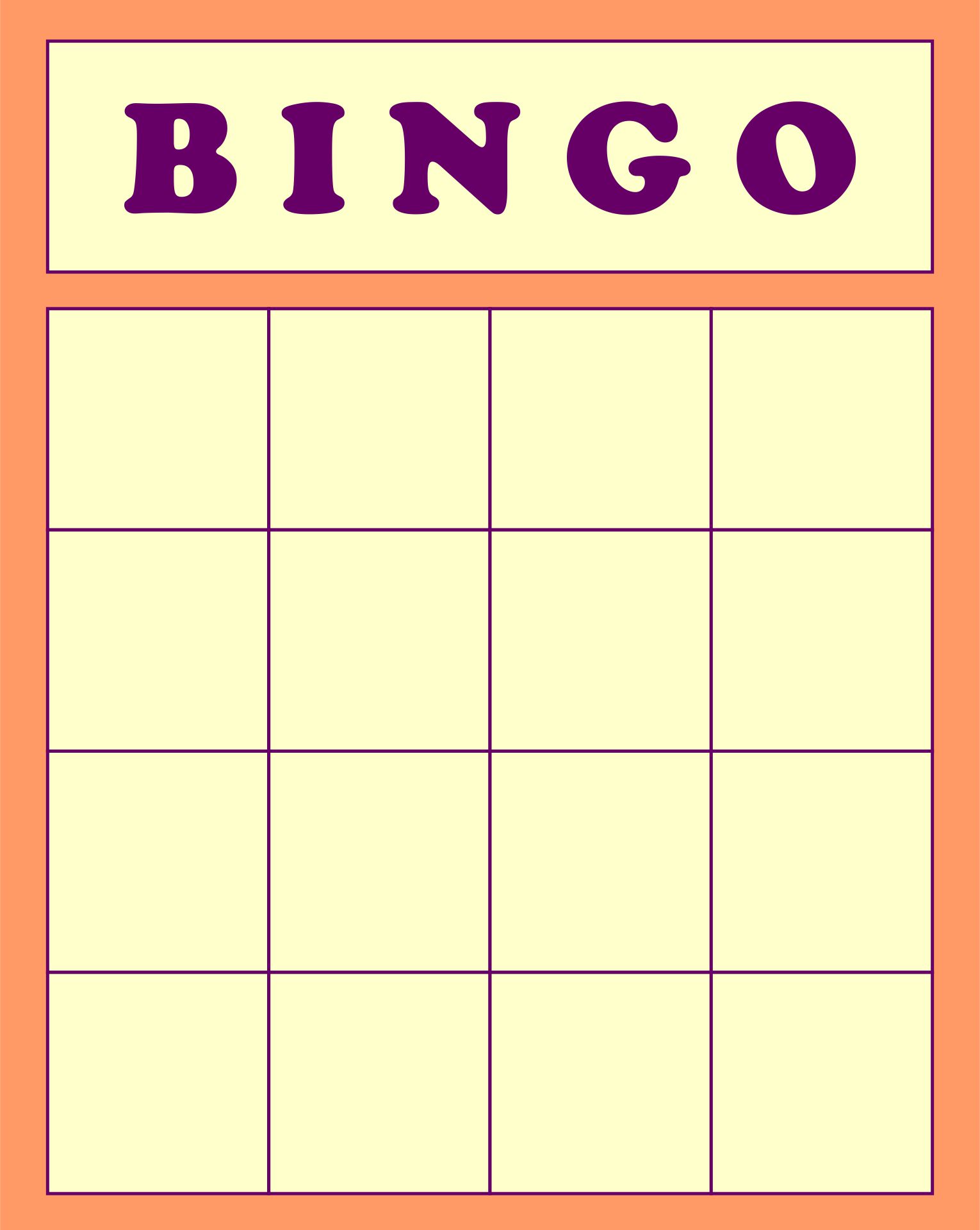 Free Printable Bingo Cards Blank Editable