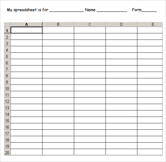 6 Best Images Of Free Printable Blank Excel Spreadsheet Printable Blank Excel Spreadsheet