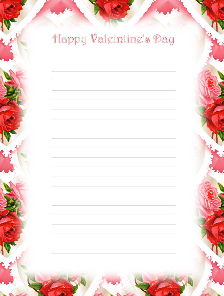 Best Images Of Free Printable Valentine S Stationery Valentine Stationery Templates Free