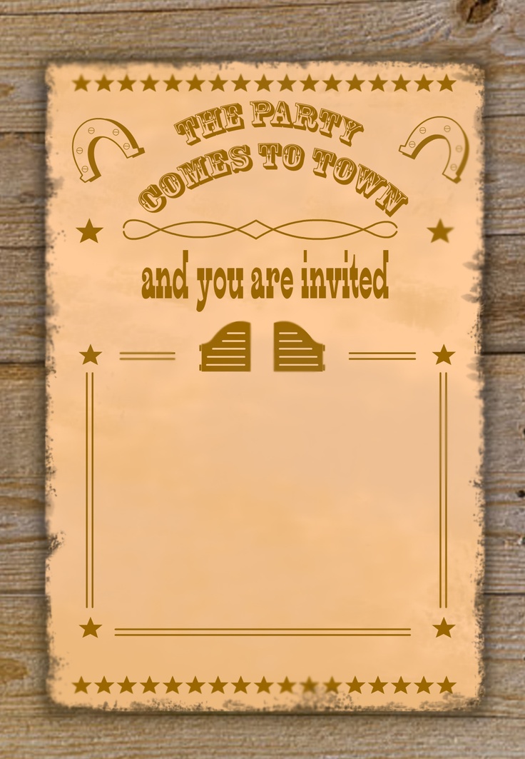 Cowboy Invitation Template