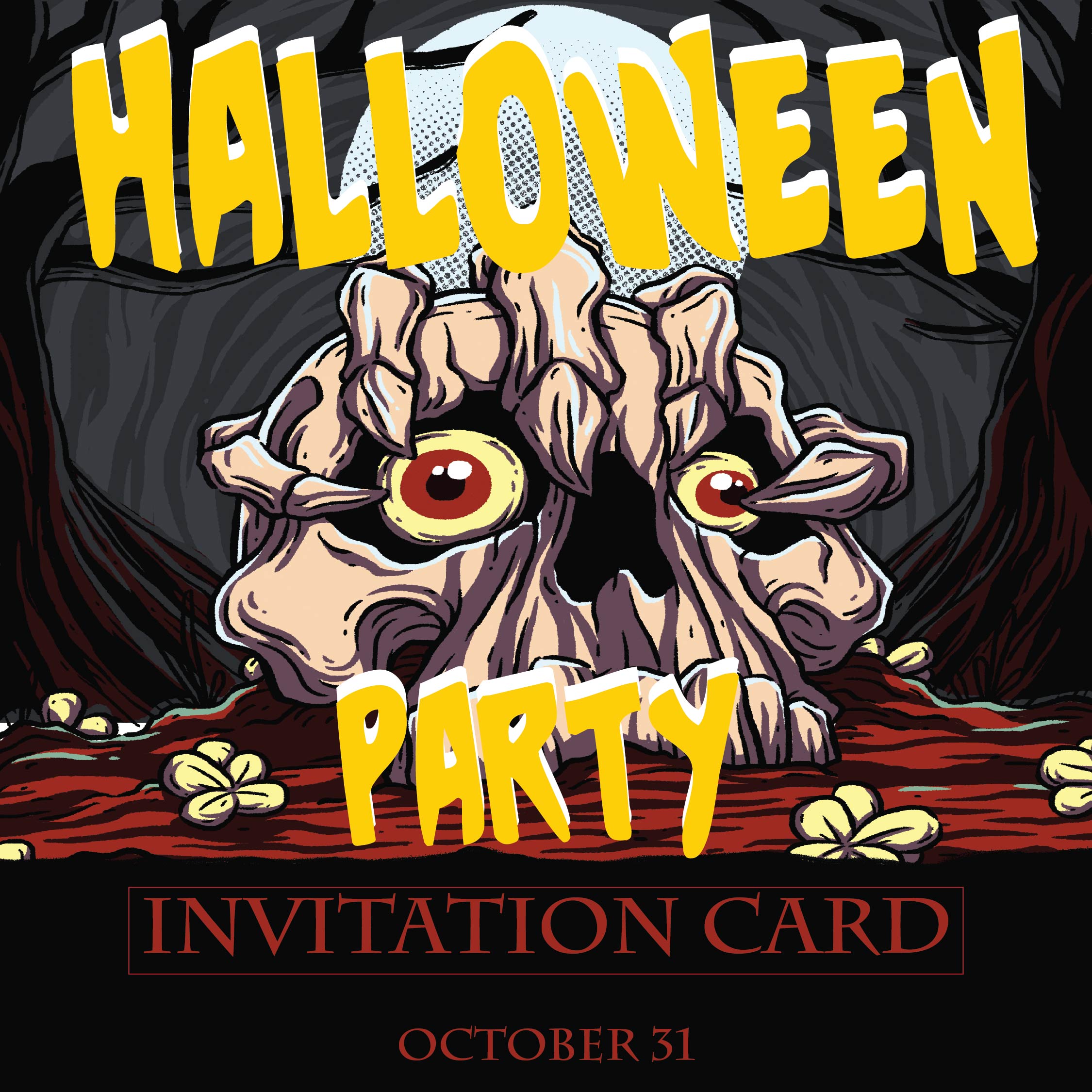6 Best Images Of Free Printable Templates Halloween Party Halloween 