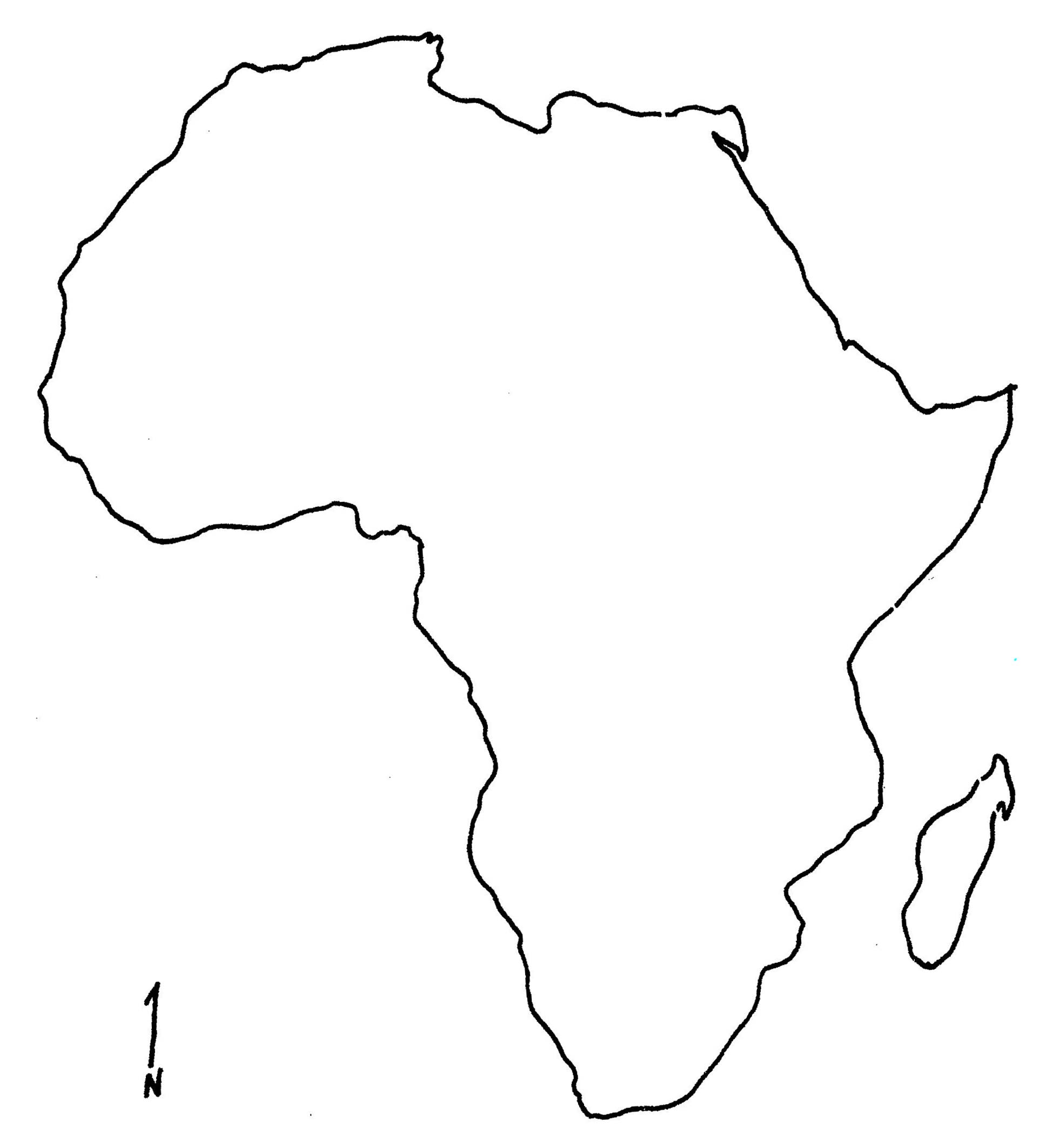 Blank Map Of Africa Printable