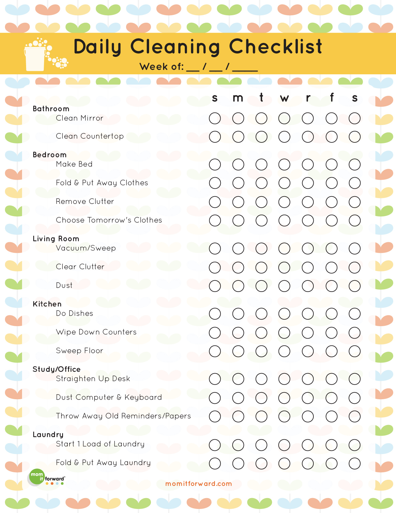 5 Best Images Of Daily House Cleaning Schedule Printable Weekly House 