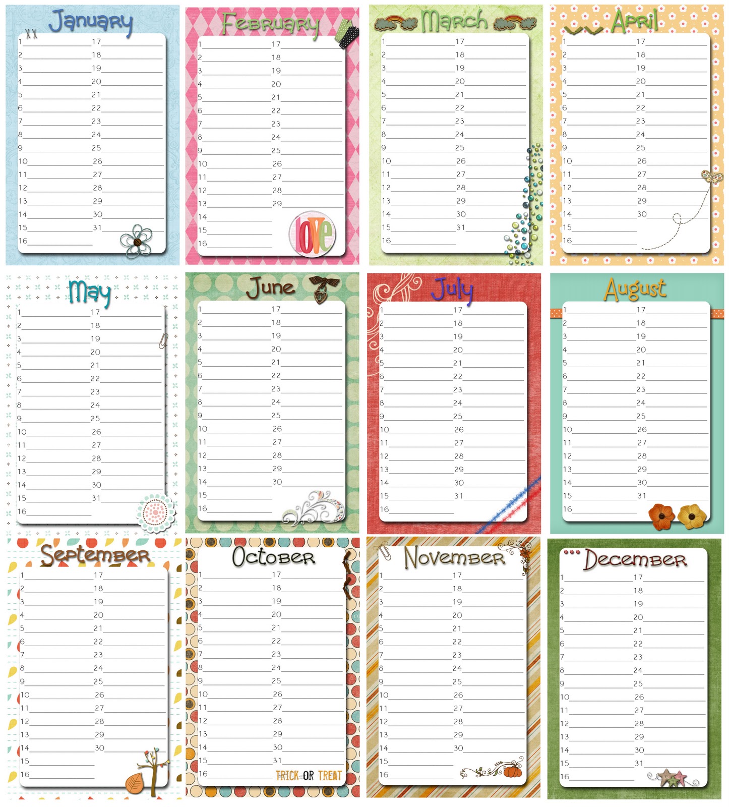 8 Best Images Of Printable Monthly Birthday List Templates Free 