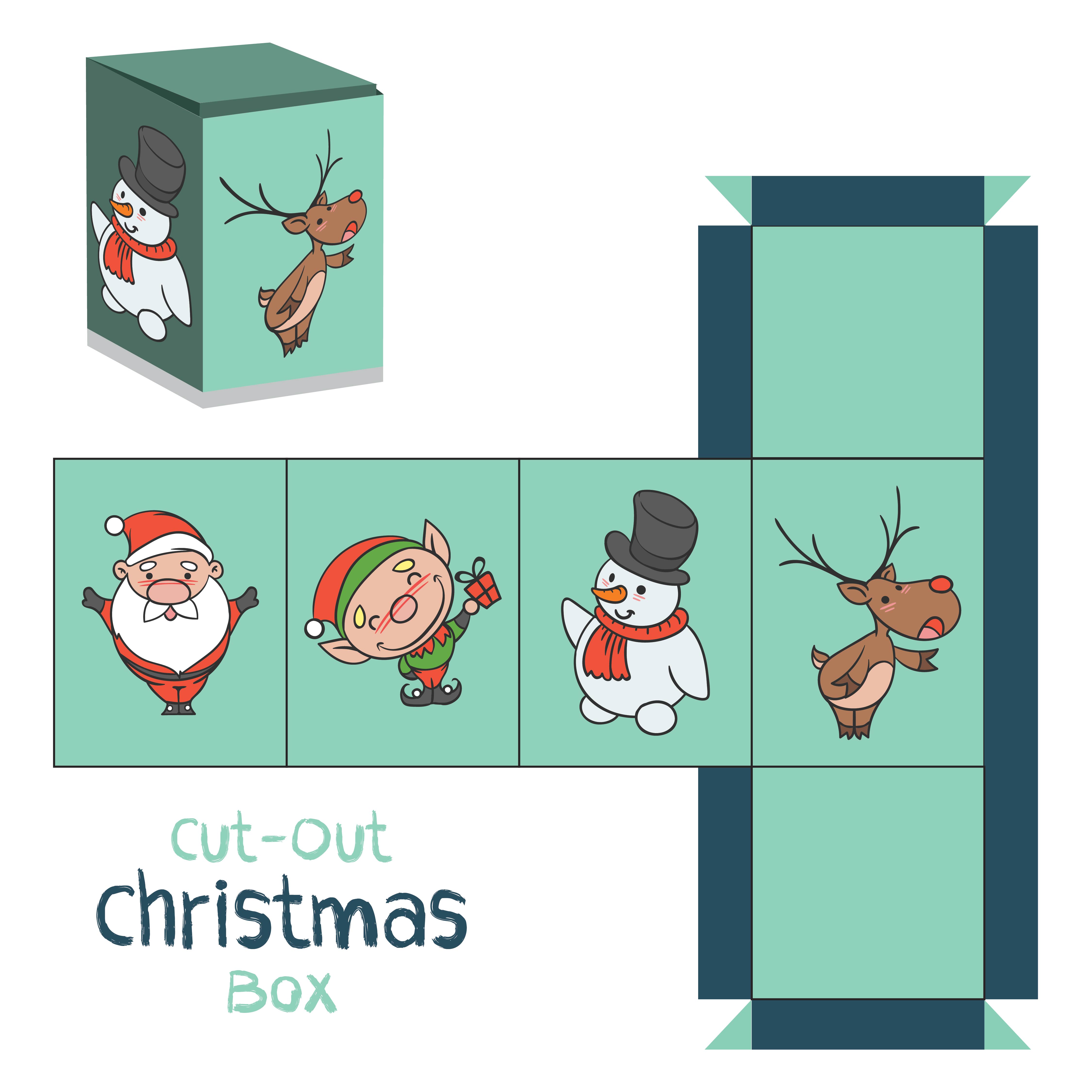 7 Best Images Of Free Printable Christmas Gift Box Template Free