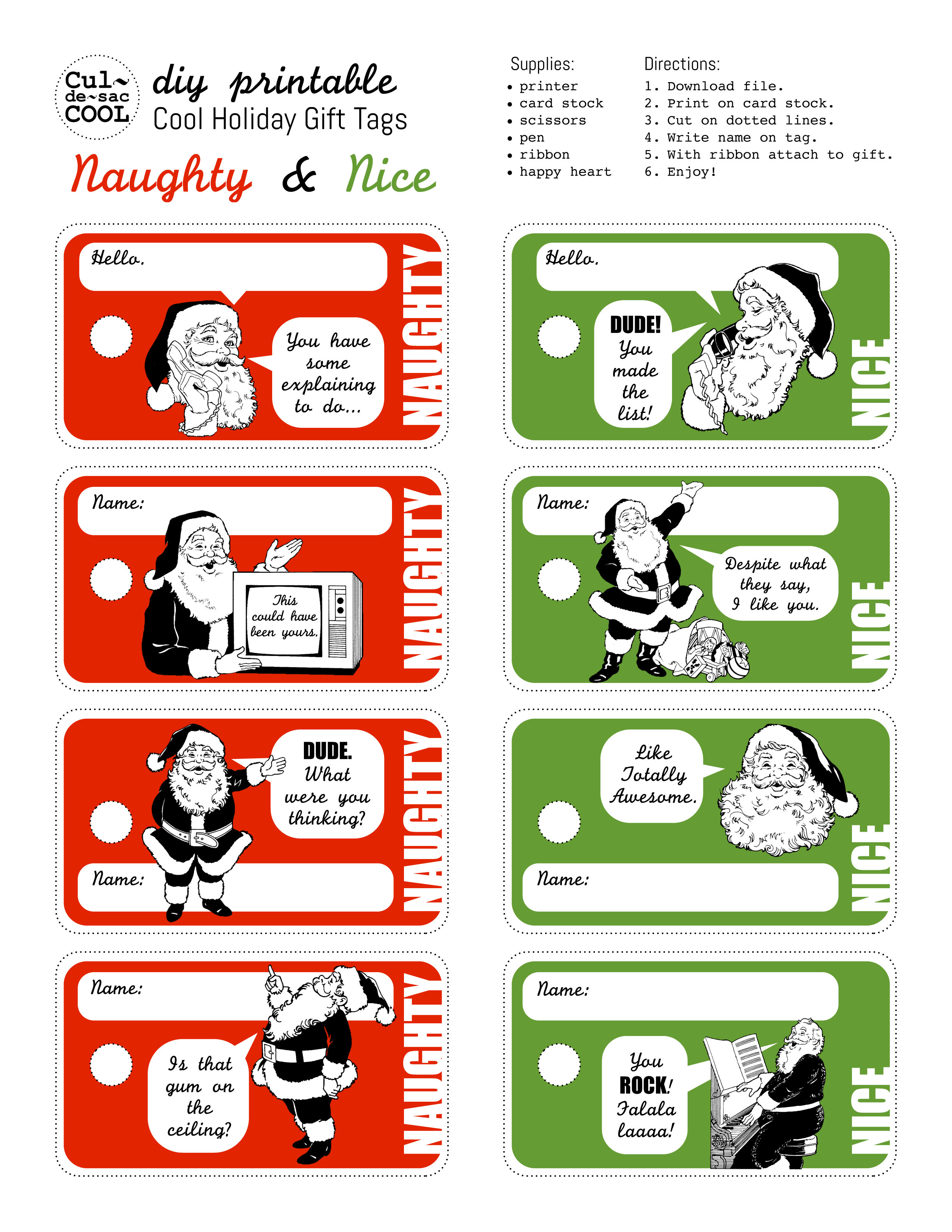 8 Best Images of Funny Christmas Gift Tags Printable