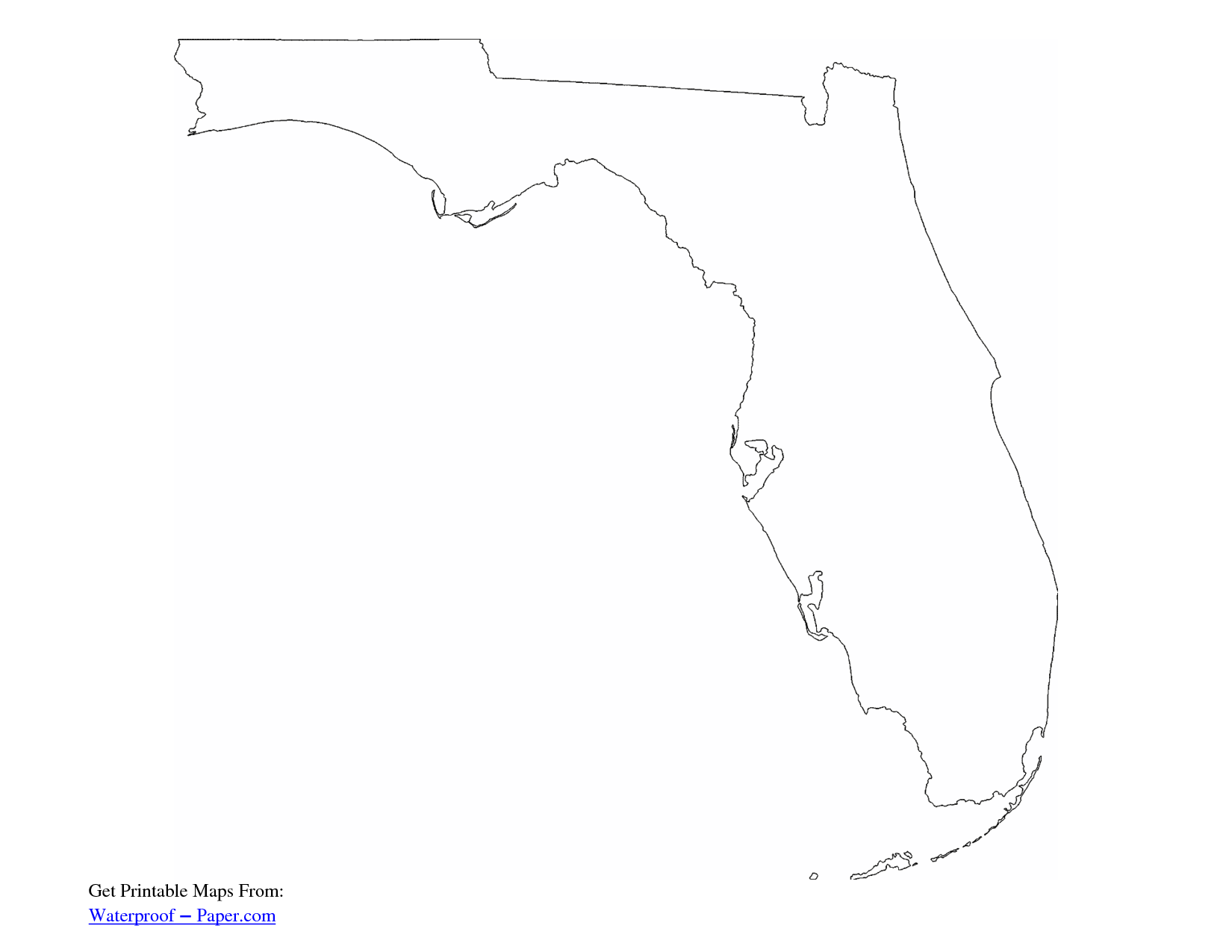 4 Best Images Of Printable Map Of Florida Printable Florida Map With 