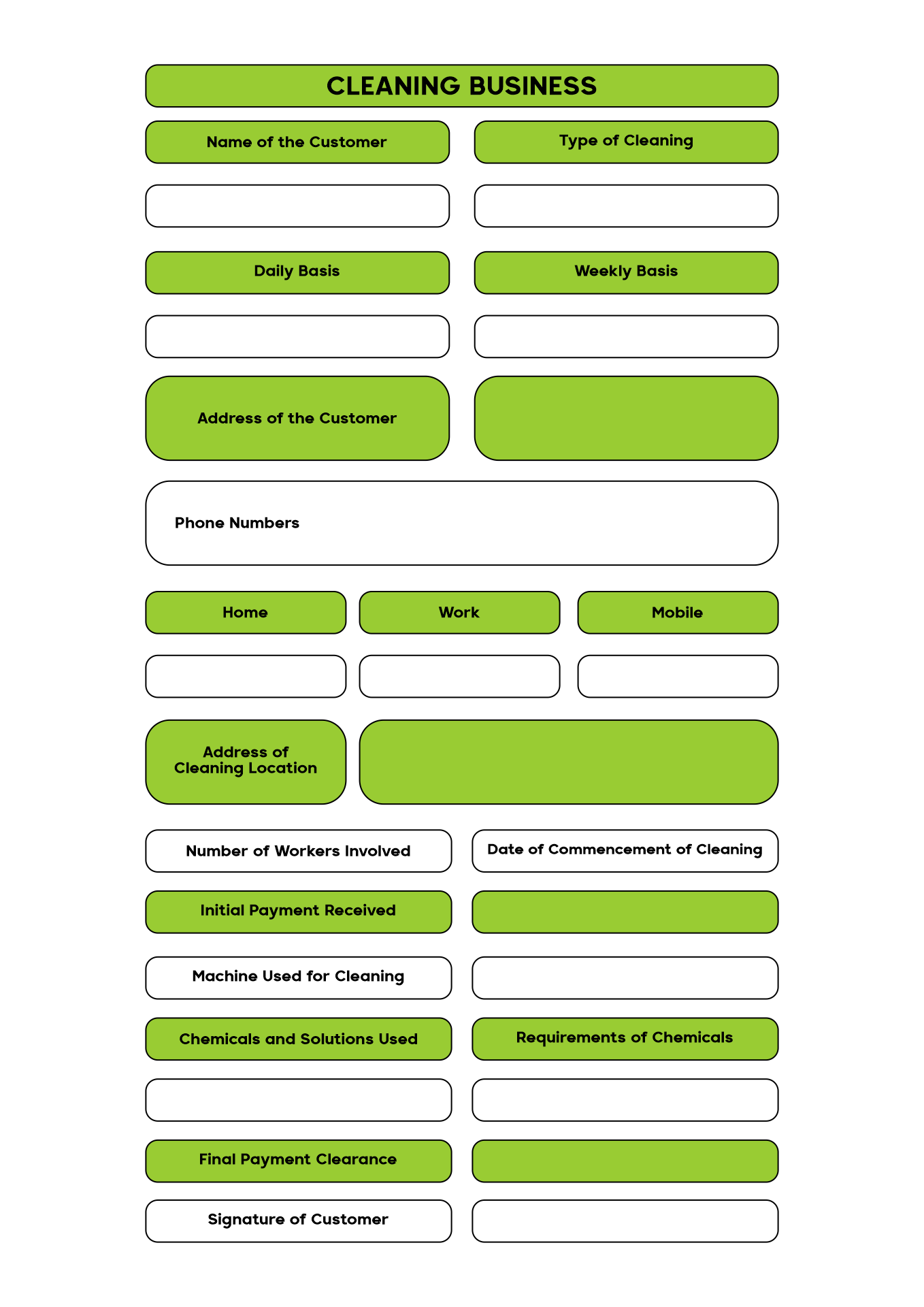 9 Best Images Of Free Printable Cleaning Business Forms Cleaning Bid Proposal Template 