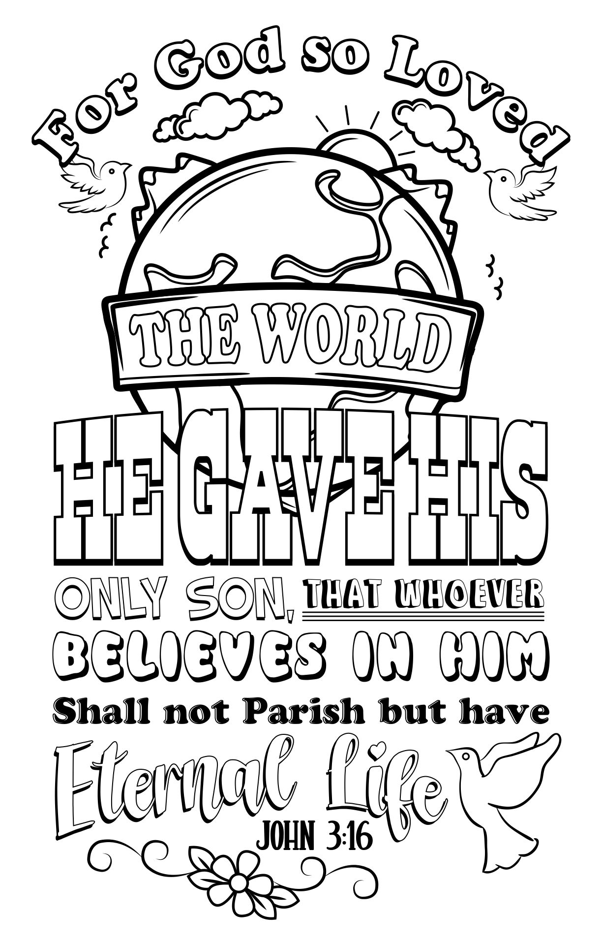 John 3 16 Free Printable