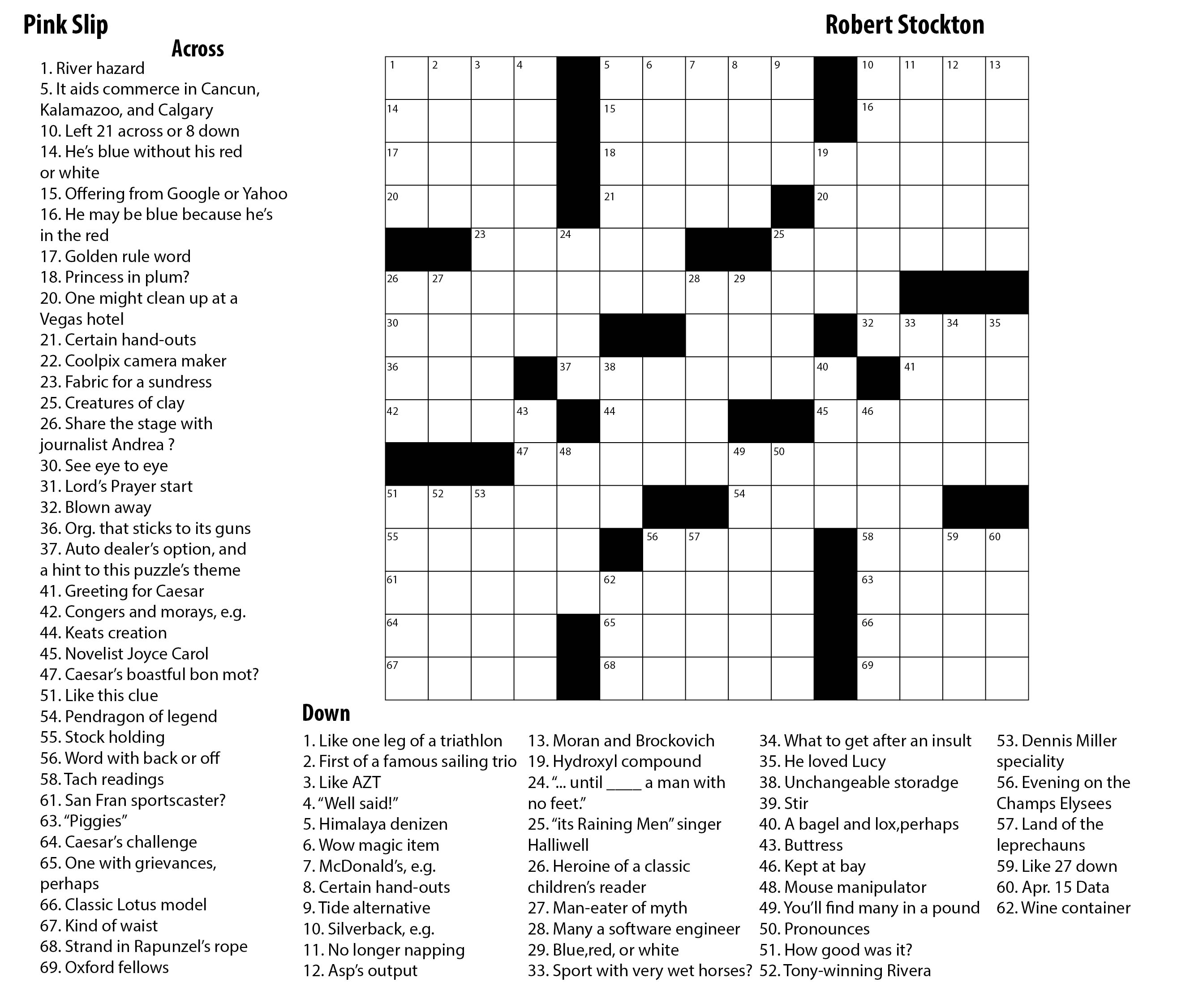 7 Best Images of Printable Crosswords For Adults Printable