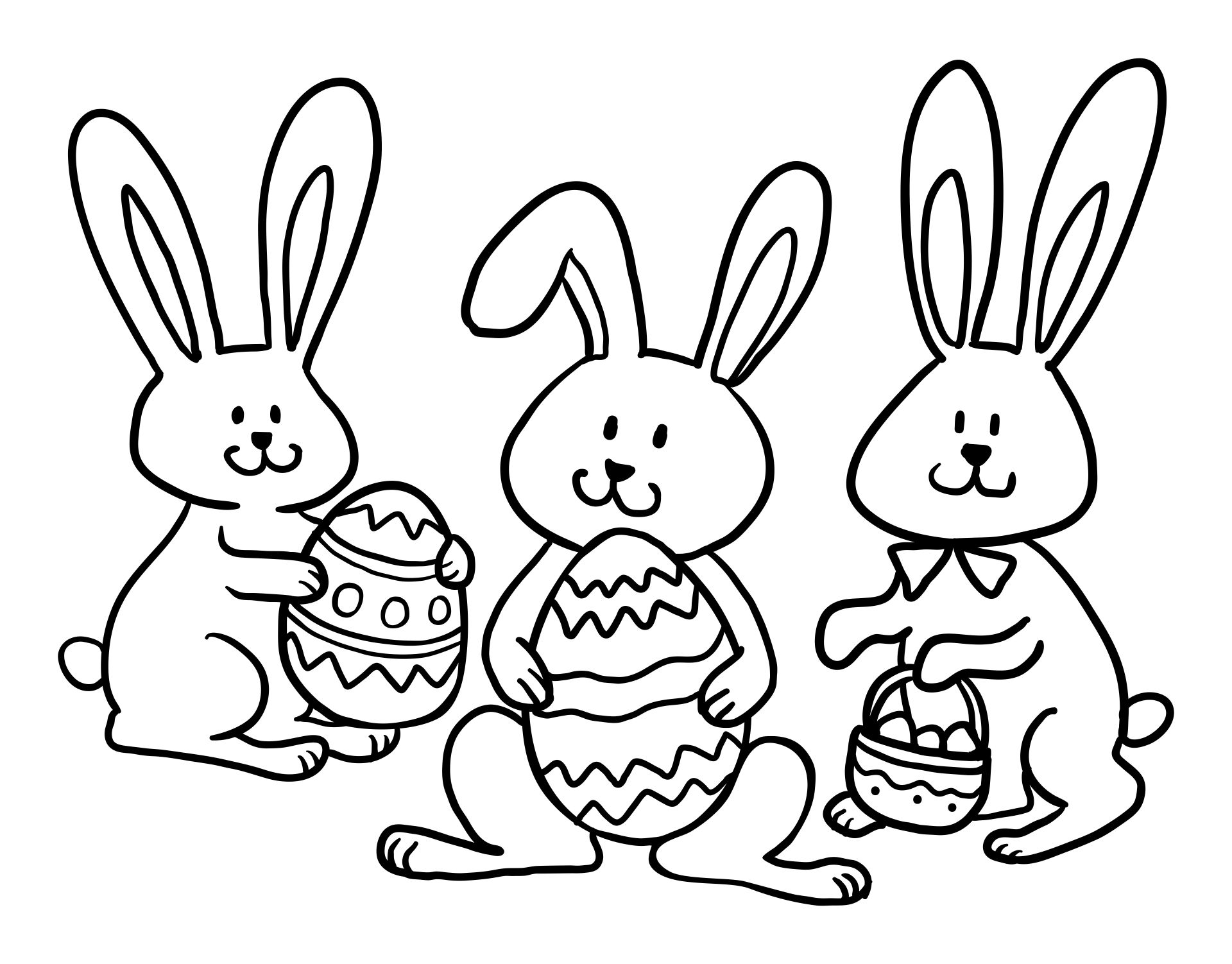 7 Best Images Of Free Printable Easter Bunny Black Bunny Rabbit 