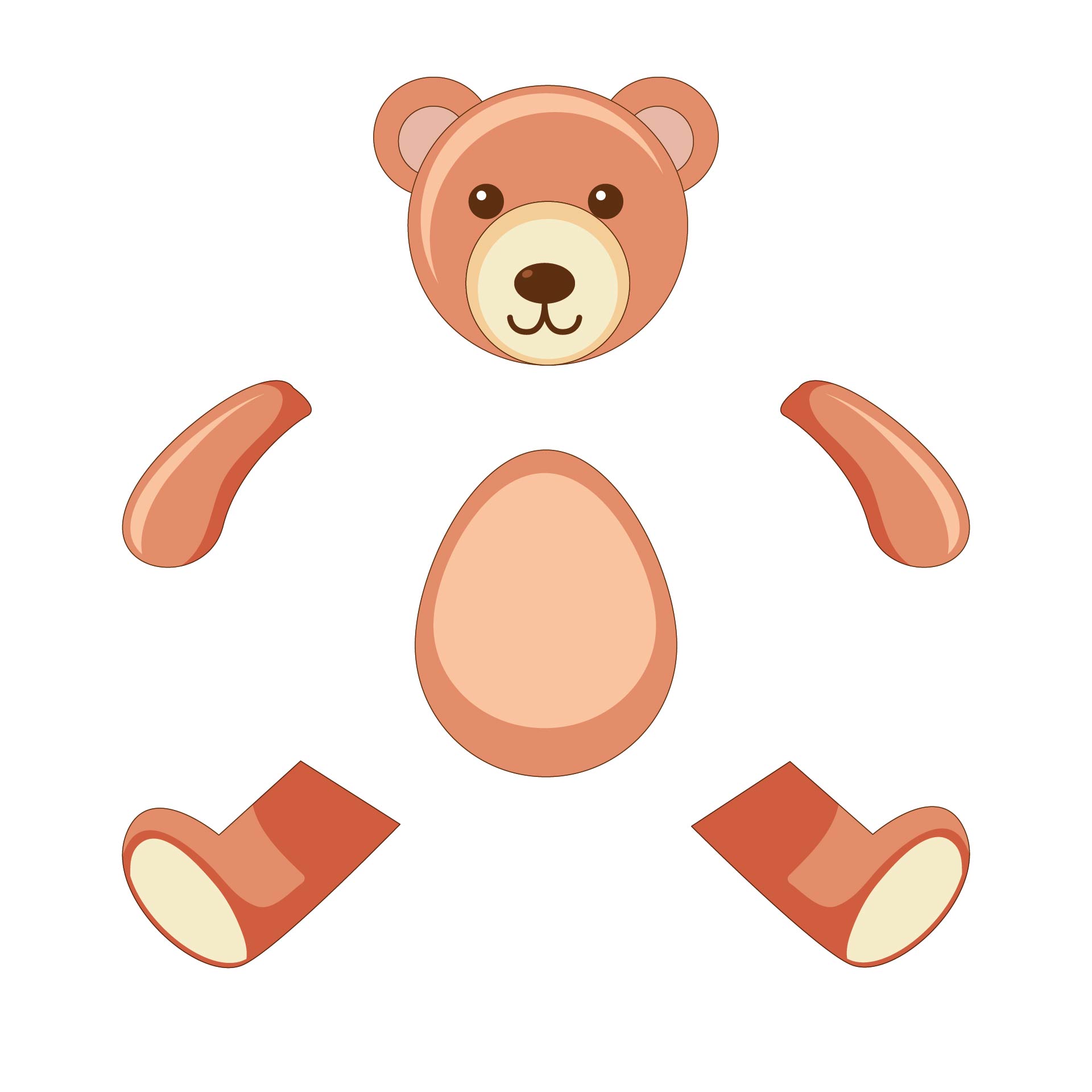 Printable Teddy Bear Pattern