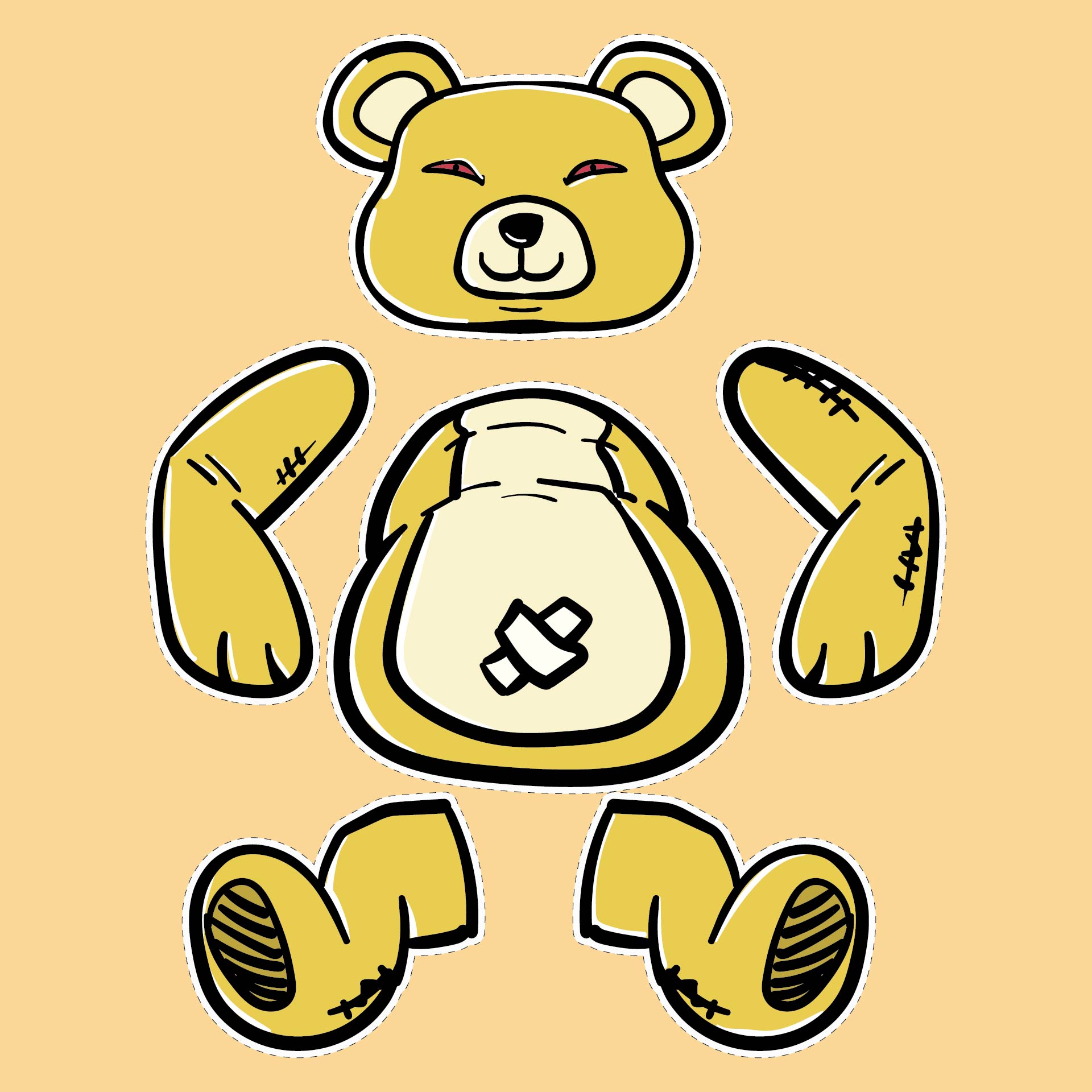 Printable Teddy Bear Pattern