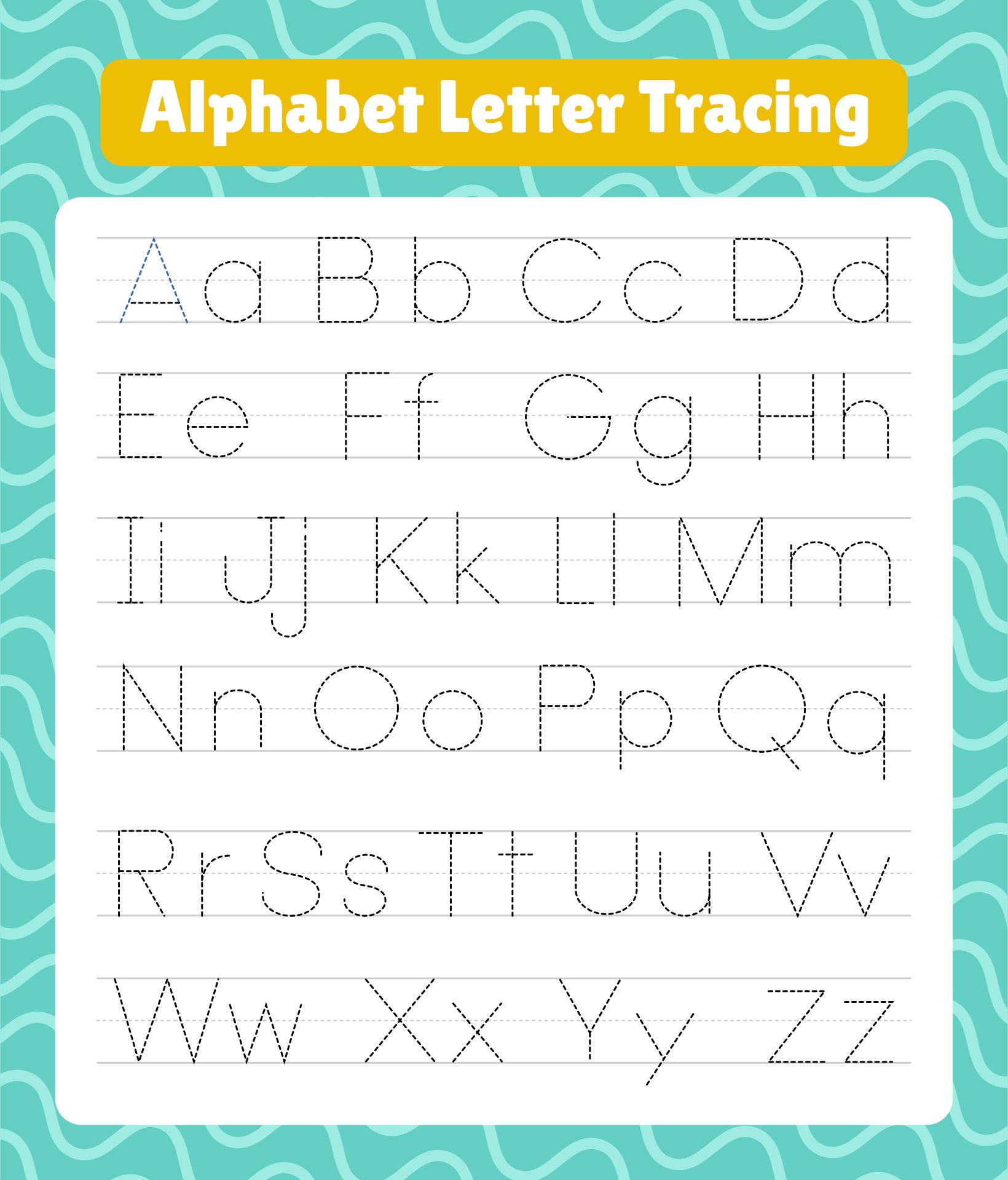 5 Best Images Of Tracing Letters Printable Sheets Printable Alphabet 