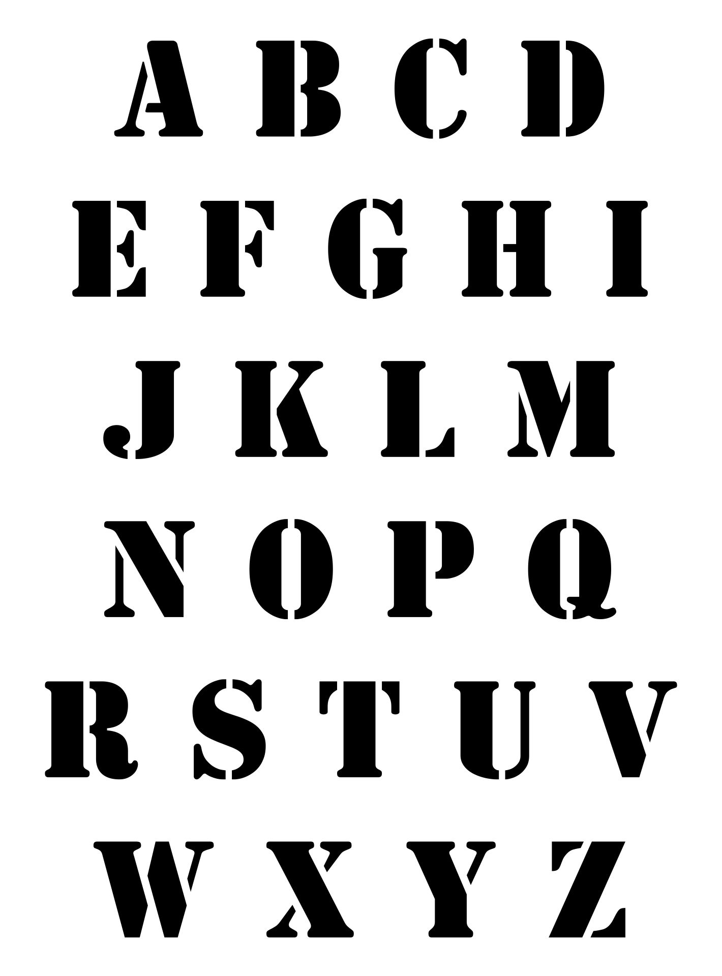 Small Alphabet Stencils