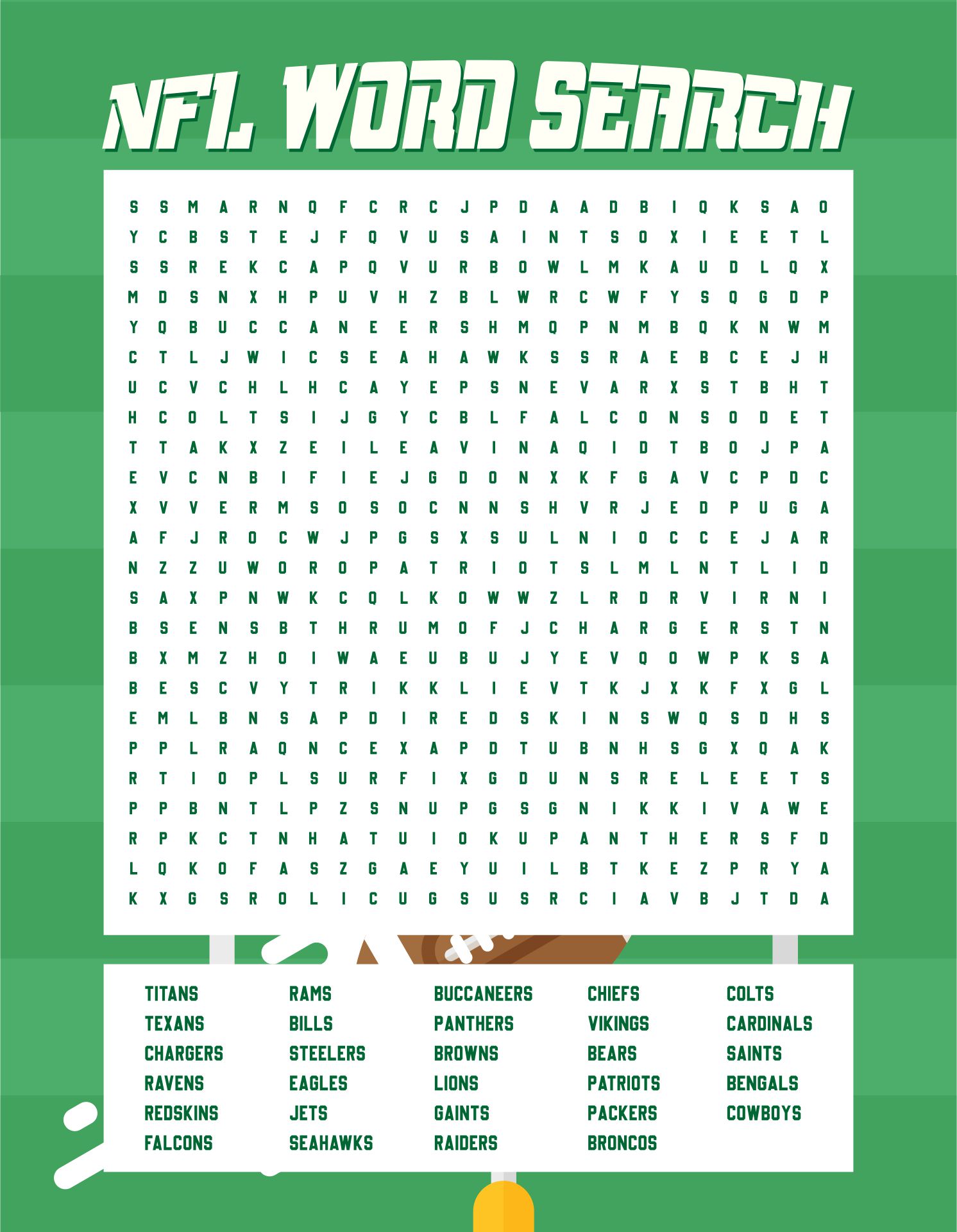 Nfl Word Search Printable Printable Templates