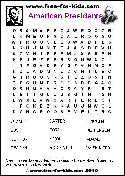 5 Best Images Of President Word Search Printable Presidents Day Word 