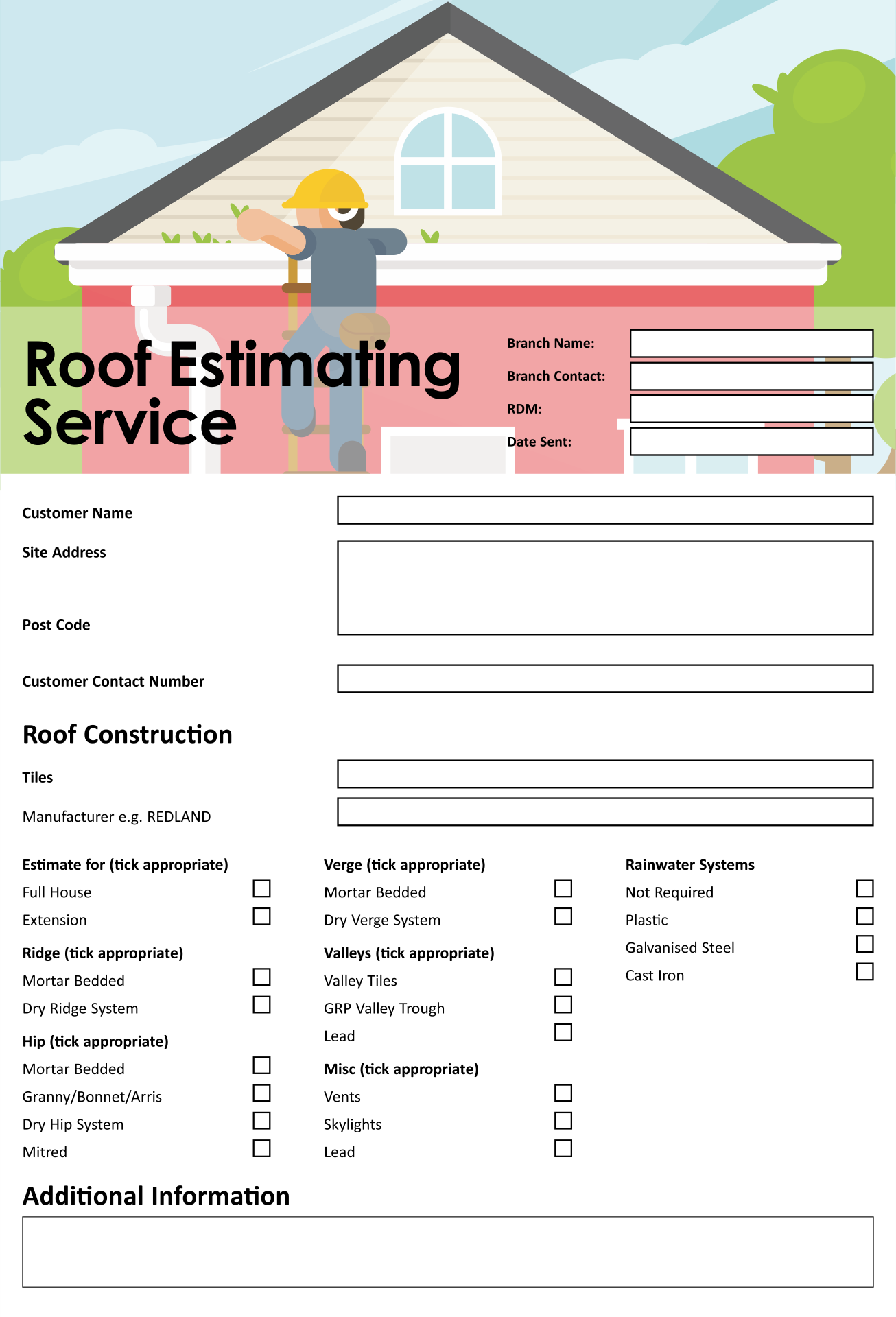 Roofing Bid Template Free Printable Templates