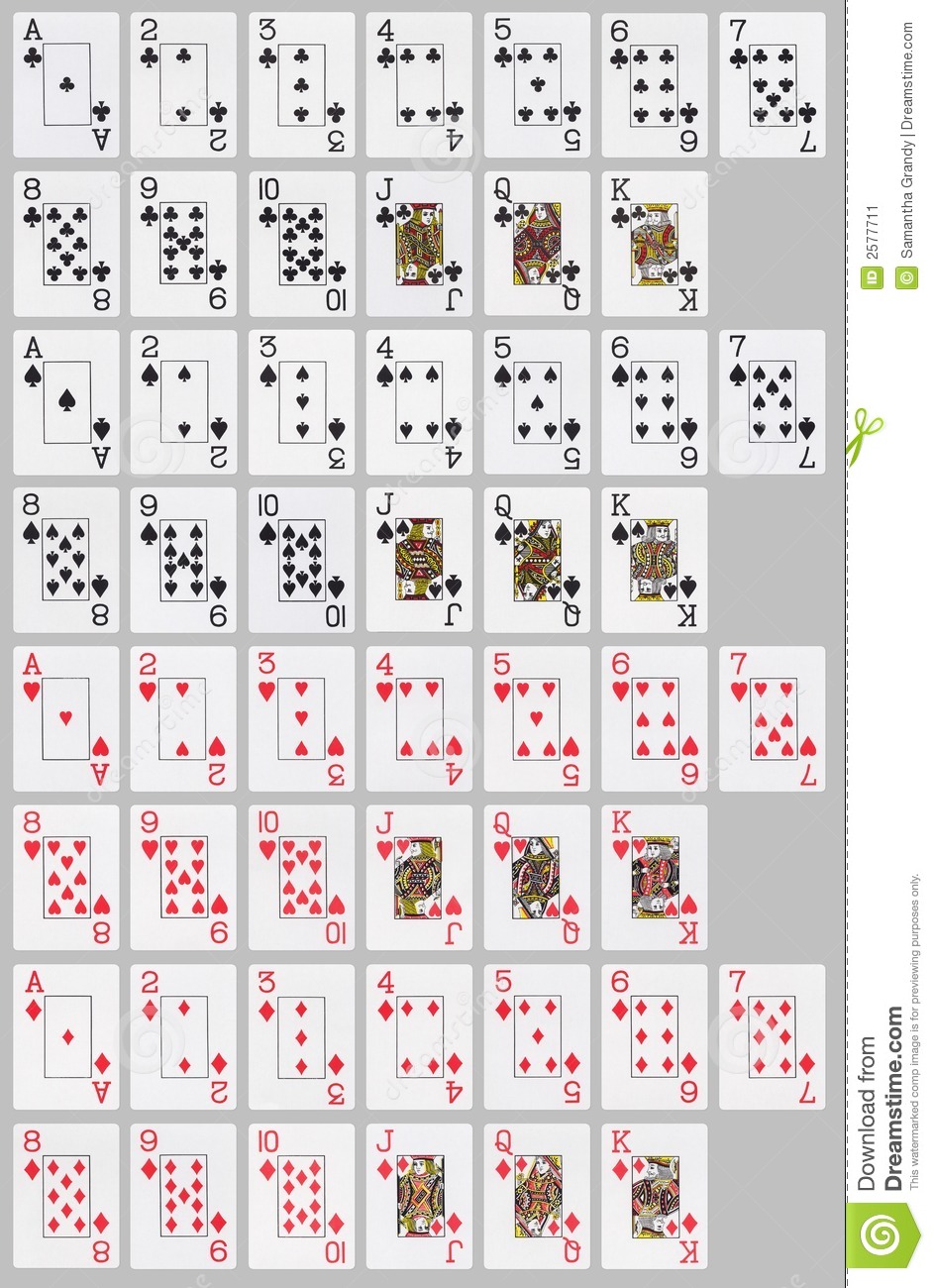 7 Best Images Of Deck Of 52 Printable Cards Standard Playing Card Deck Standard 52 Deck Of 