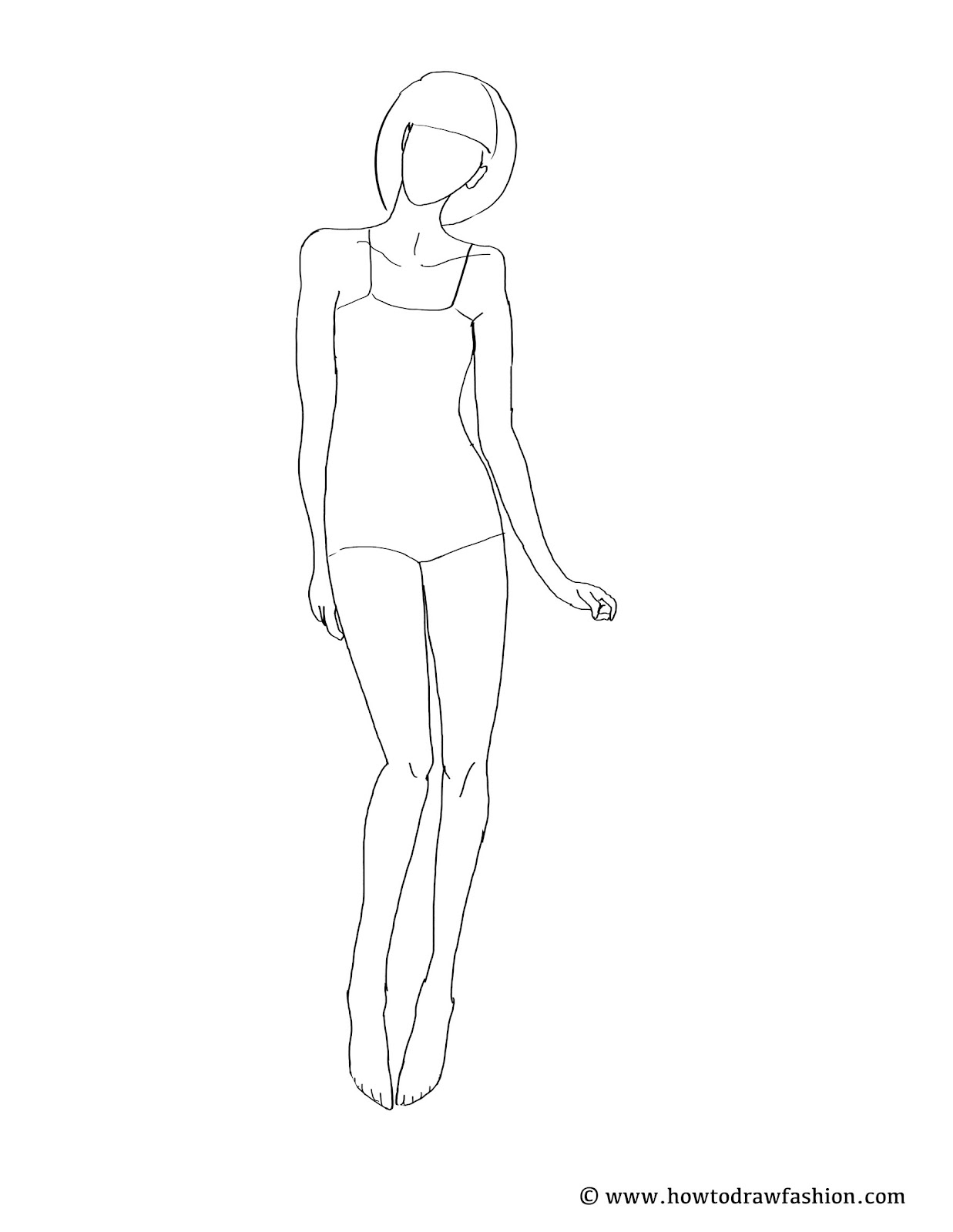 How To Draw A Body Sketch For Fashion - Draw-level