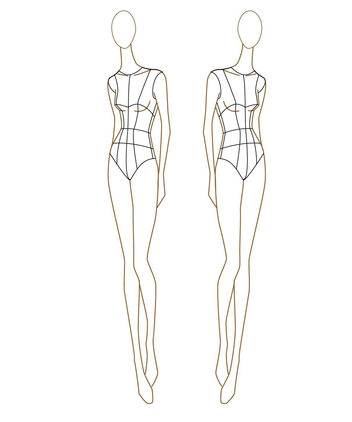 Fashion Design Sketch Templates Female