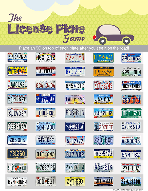 4 Best Images Of 50 State License Plate Game Printable State License Plate Game Free