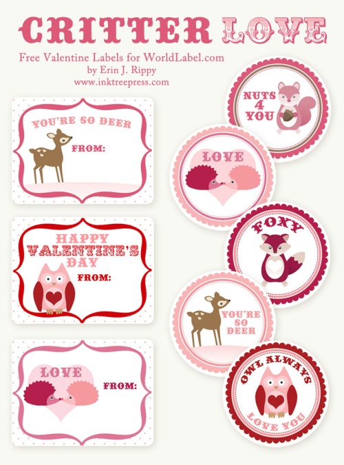 6 Best Images Of Valentine s Printable Labels Avery Free Printable Valentine Label Templates