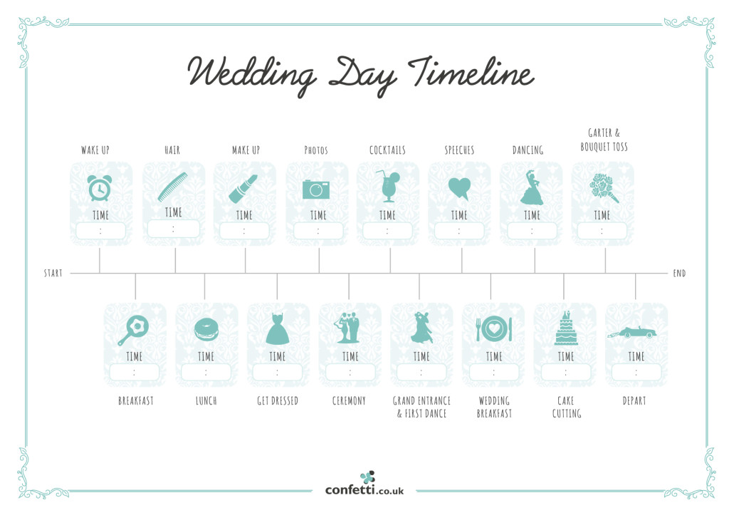 9 Best Images Of Printable Wedding Day Timeline Free Wedding Day 