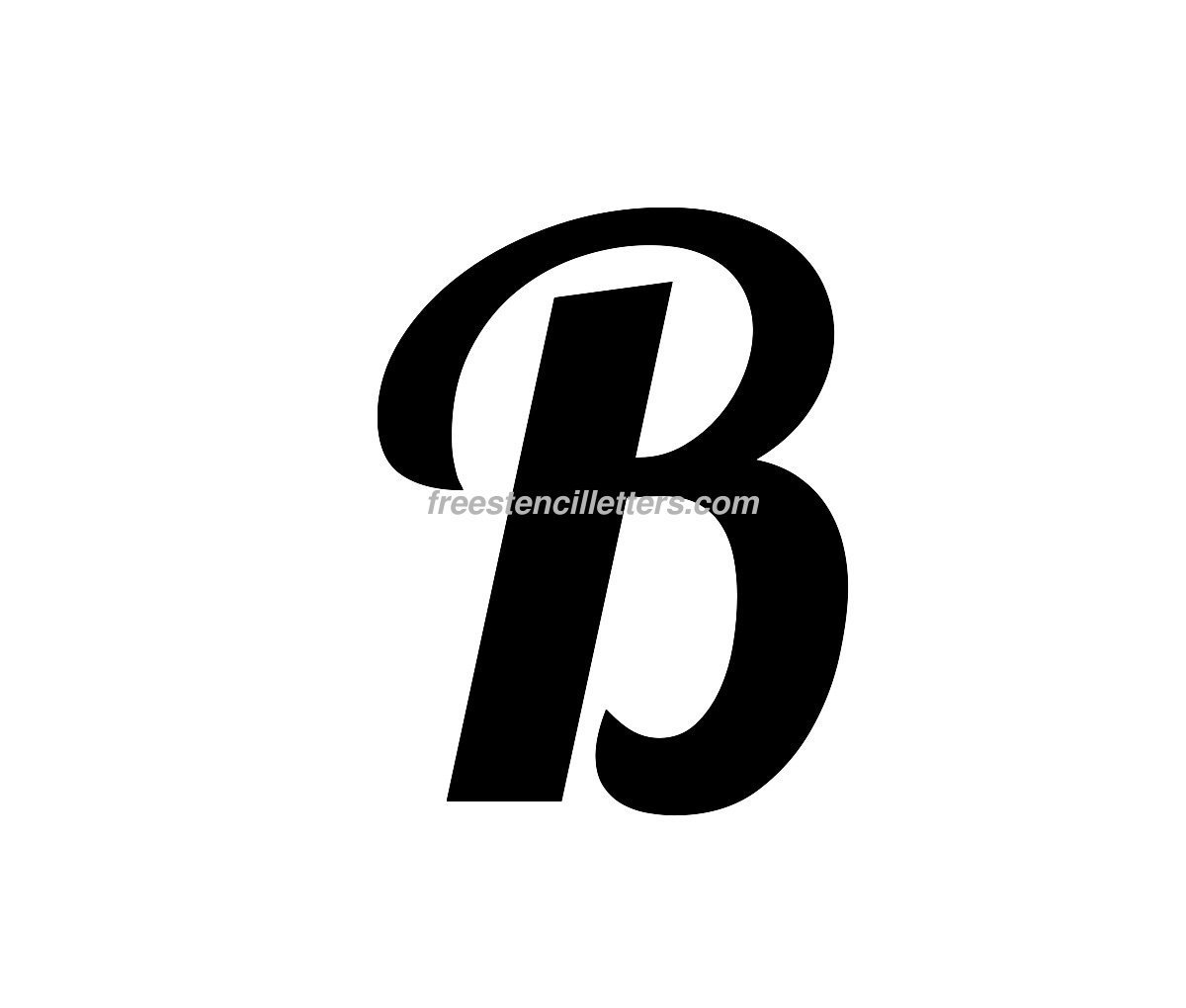 6 Best Images Of Printable Letter B Stencil Free Printable Cursive