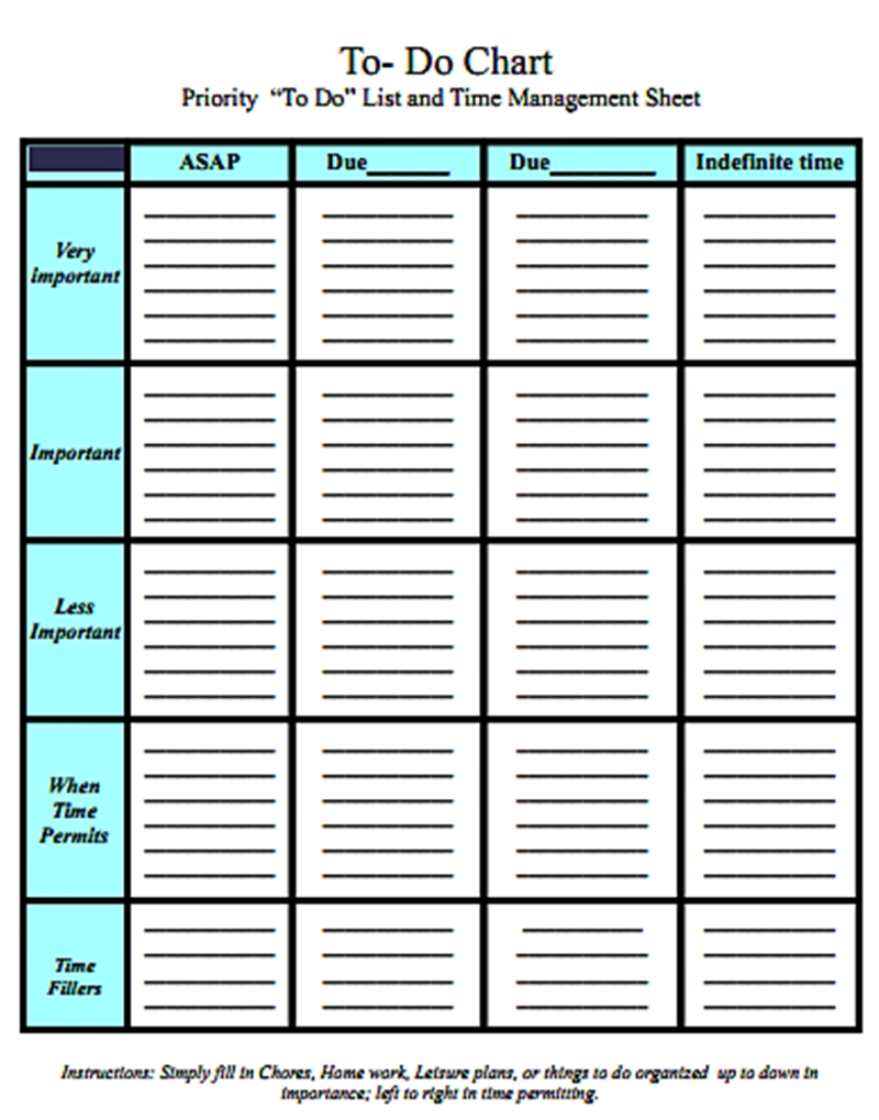 8 Best Images Of Free Printable Time Management Charts Printable Time Management Charts Free