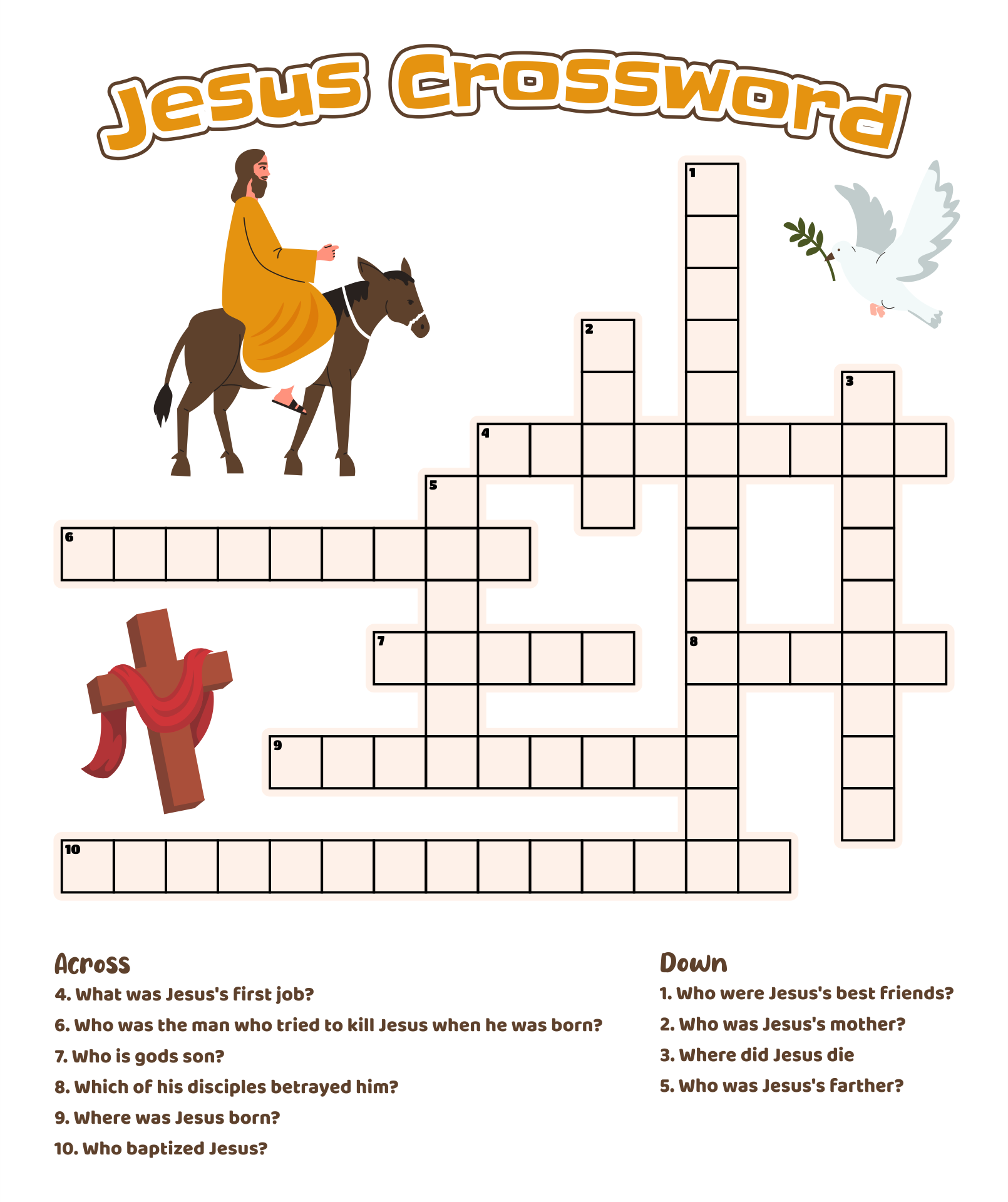 4 Best Images Of Free Printable Biblical Crossword Puzzles Printable Bible Crossword Puzzles