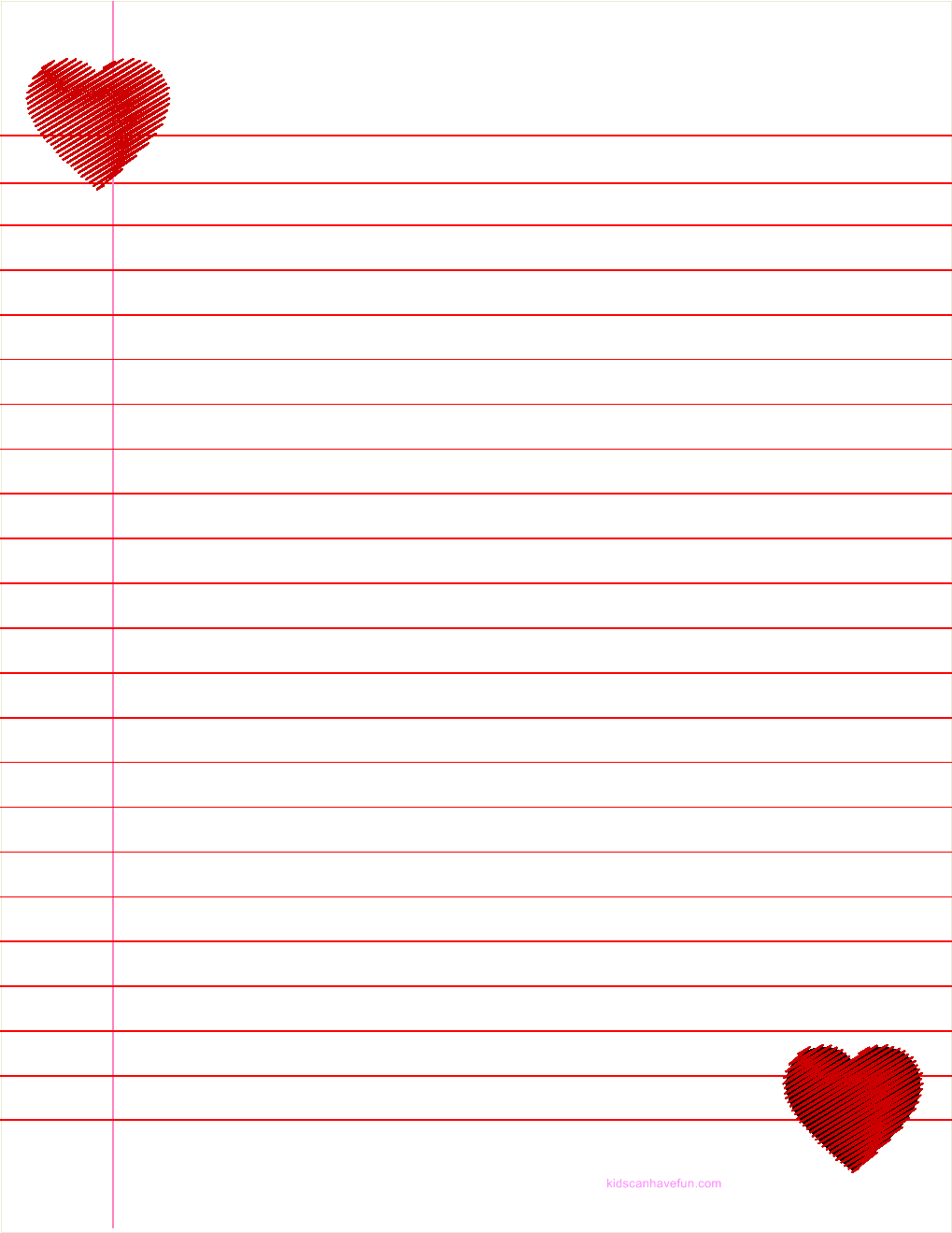 Free Printable Valentine s Day Writing Paper