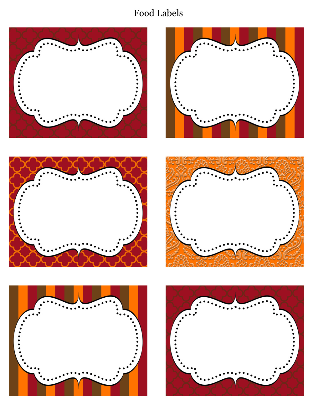 6 Best Images Of Free Printable Party Label Templates Thanksgiving 