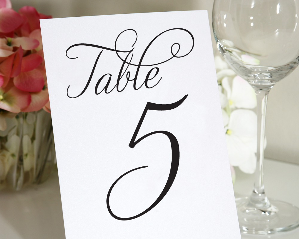 7 Best Images Of Wedding Table Numbers Printable 4X6 Printable Table Number Templates 4X6 