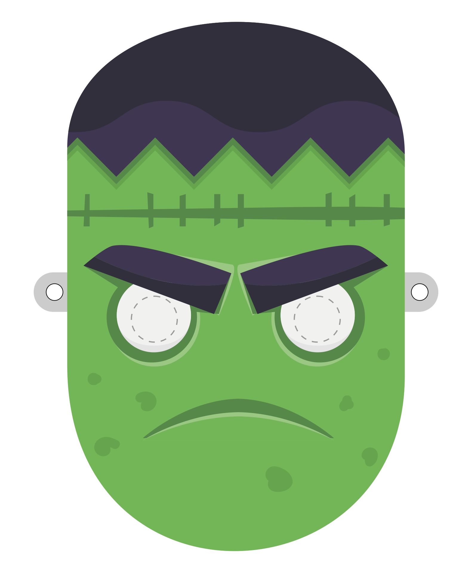 4 Best Images Of Scary Halloween Mask Templates Printable Bart 