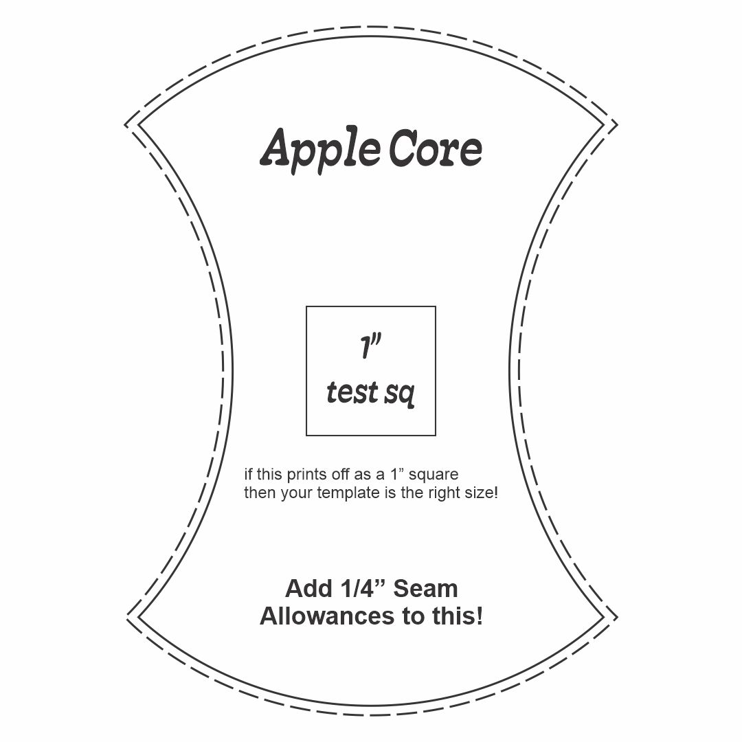 5 Best Images Of Apple Core Template Printable Apple Core Quilt Template Free Apple Core