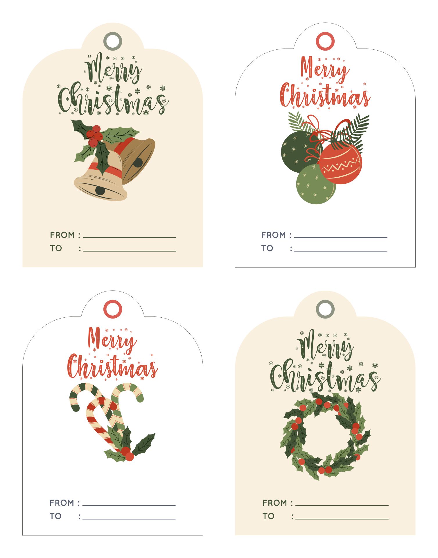 10 Best Blank Christmas Gift Tag Sticker Printable PDF For Free At