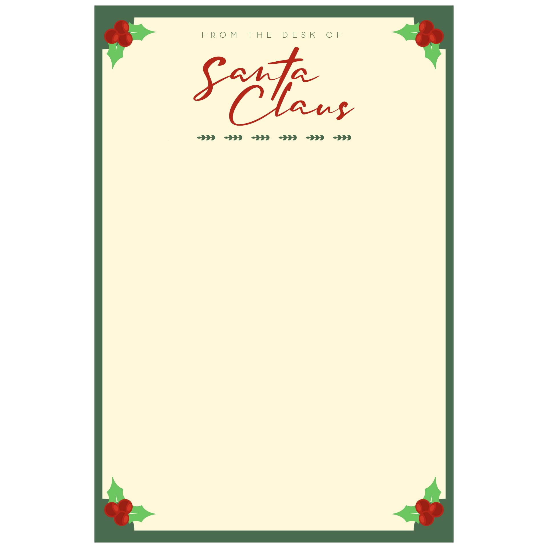 Free Printable Santa Letterhead 21  Secret Santa Questionnaires In Word