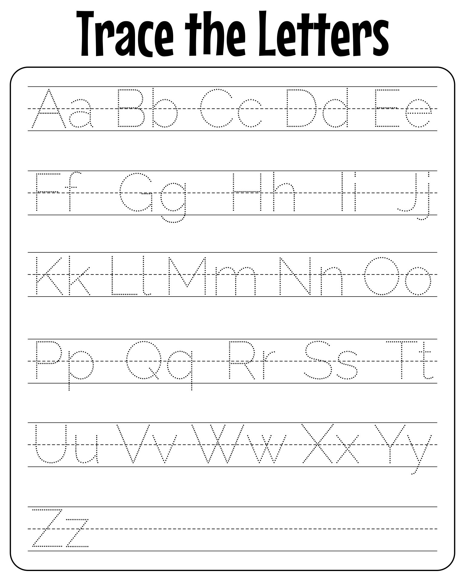 8 Best Images Of Printable Traceable Alphabet Worksheets Preschool 