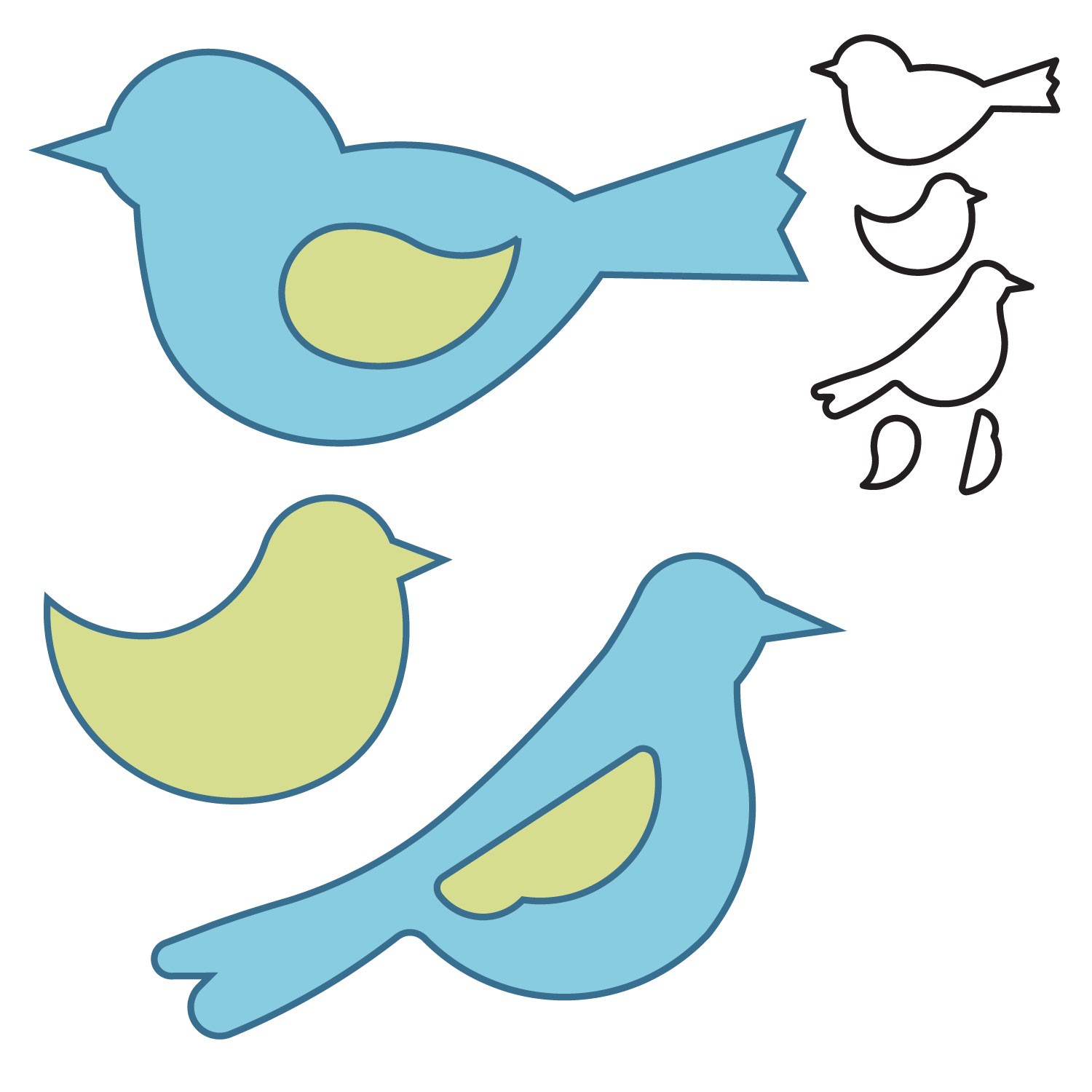 Printable Bird Pattern Template