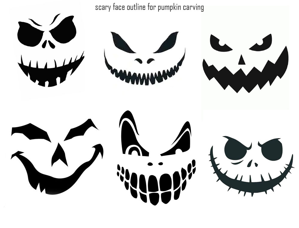 Scary Pumpkin Faces Printable