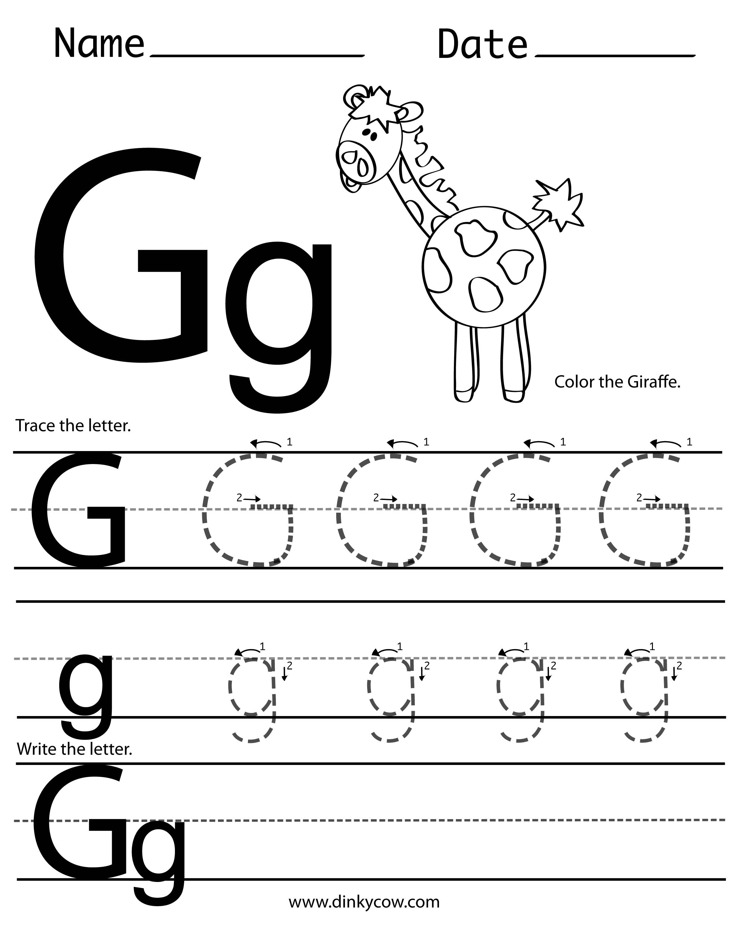6 Best Images Of Free Printable Alphabet Letter G Worksheets Printable Preschool Worksheets 